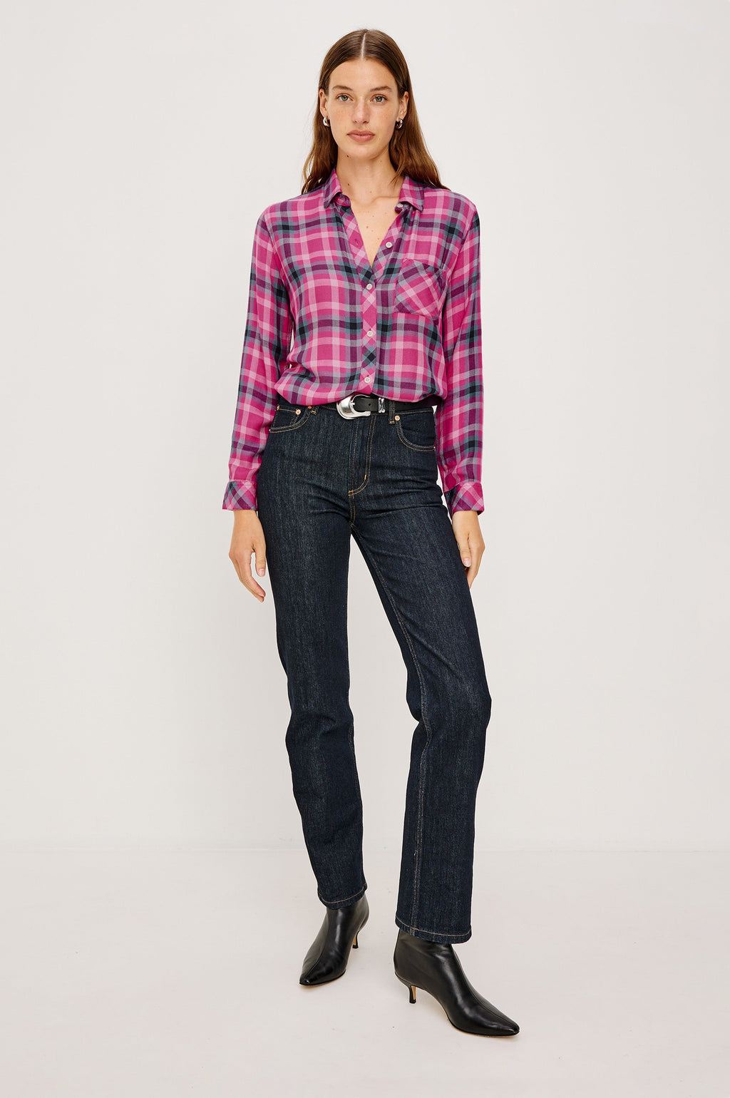 Hunter Shirt - Magenta Stone Blue