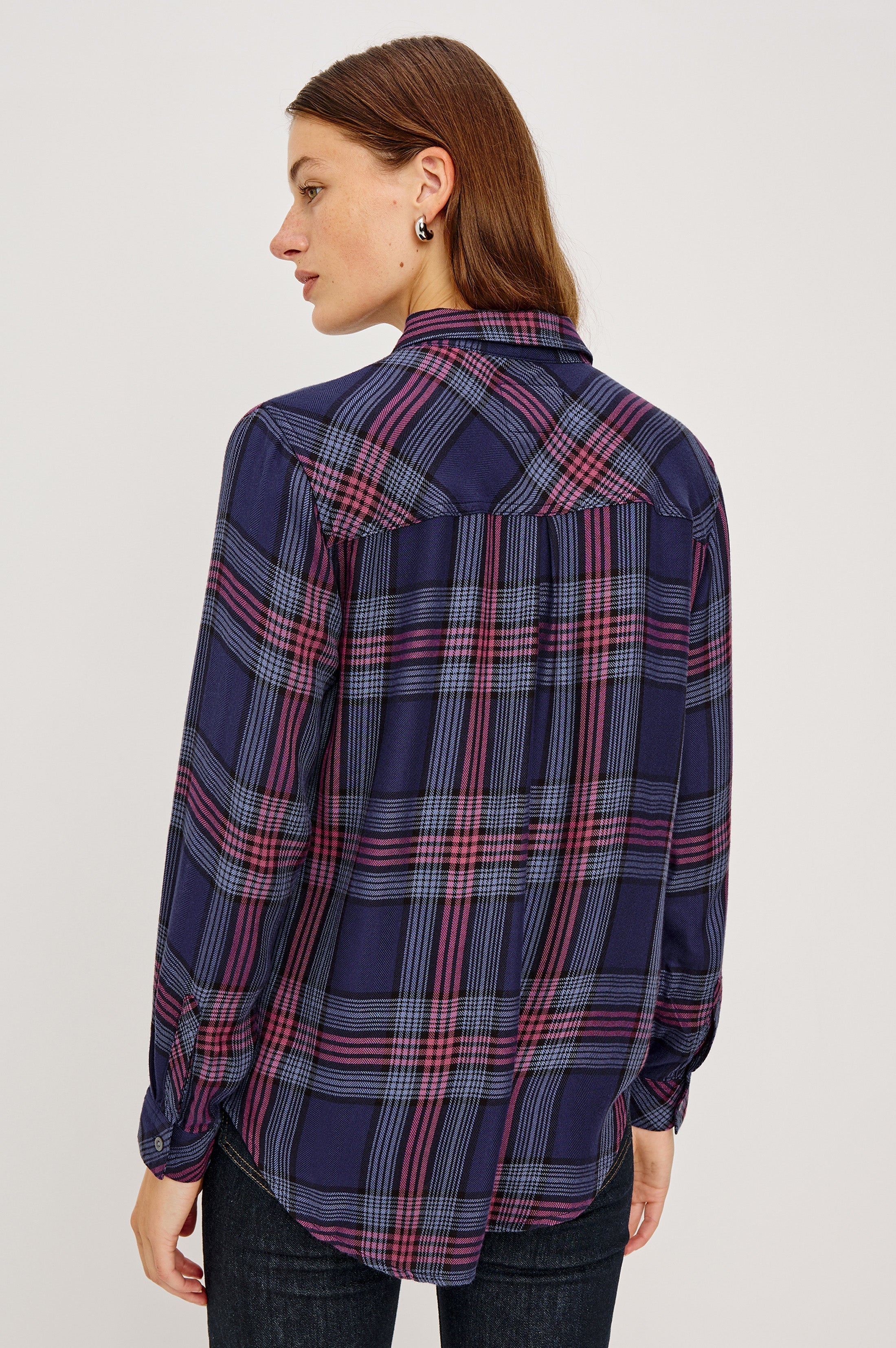Hunter Shirt - Navy Rose Astor