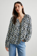 Indi Top - Midnight Meadow Floral