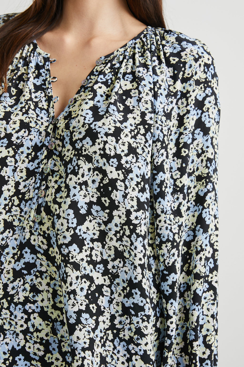 Indi Top - Midnight Meadow Floral