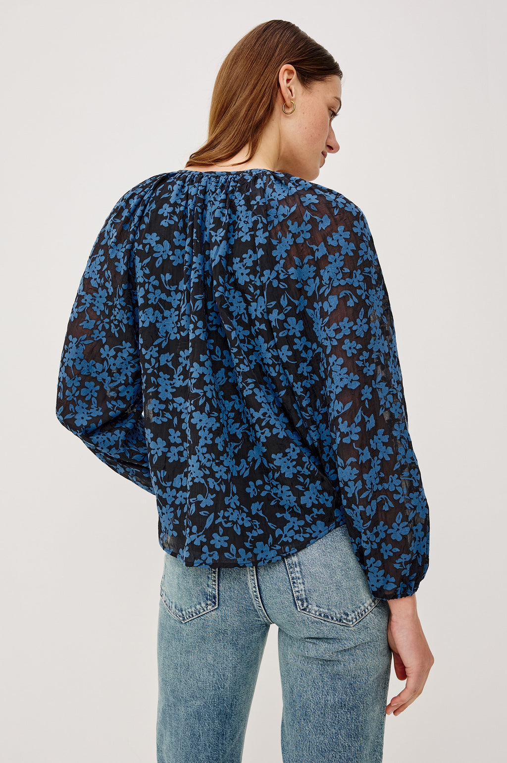 Indi Top - Midnight Silhouette Floral