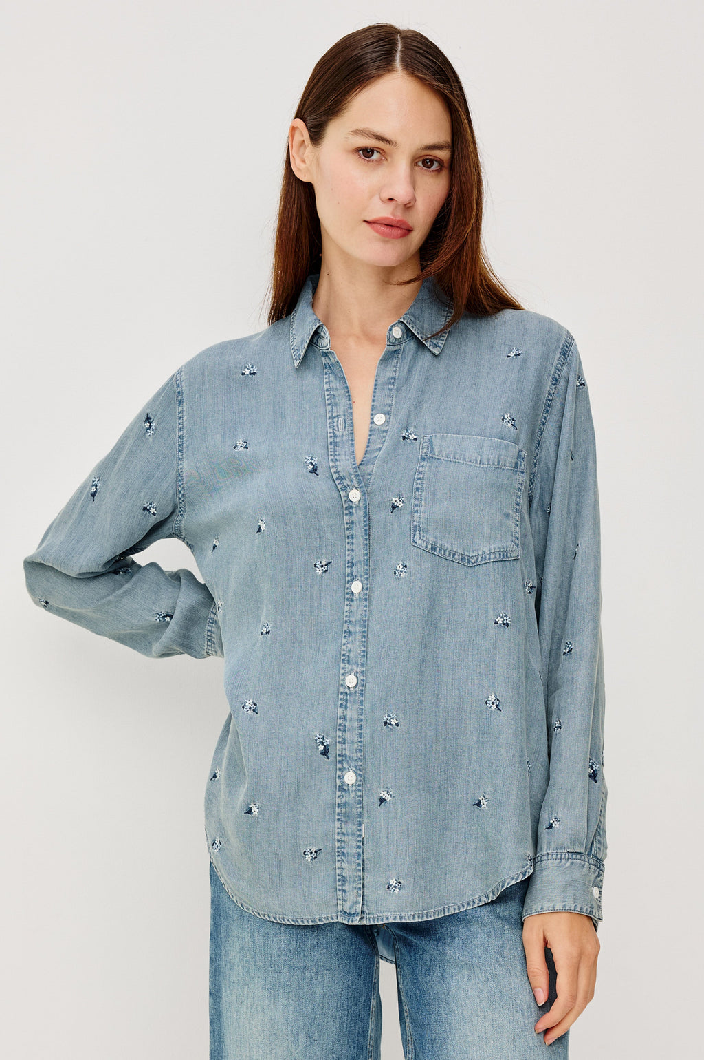 Ingrid Shirt - Blue Blossoms