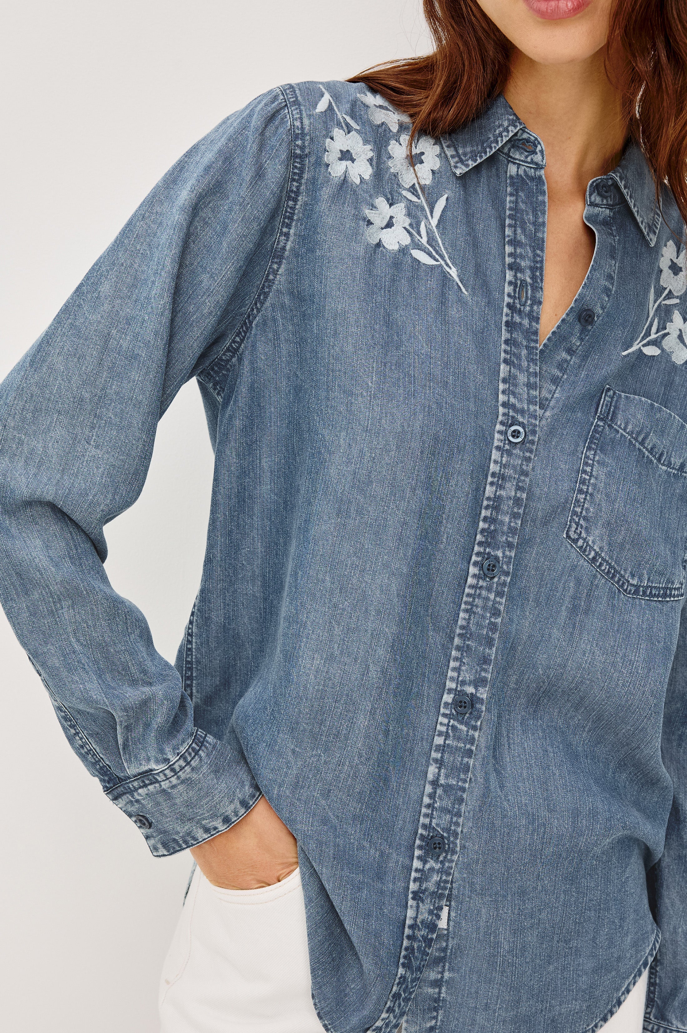 Ingrid Shirt - Fleur Embroidery
