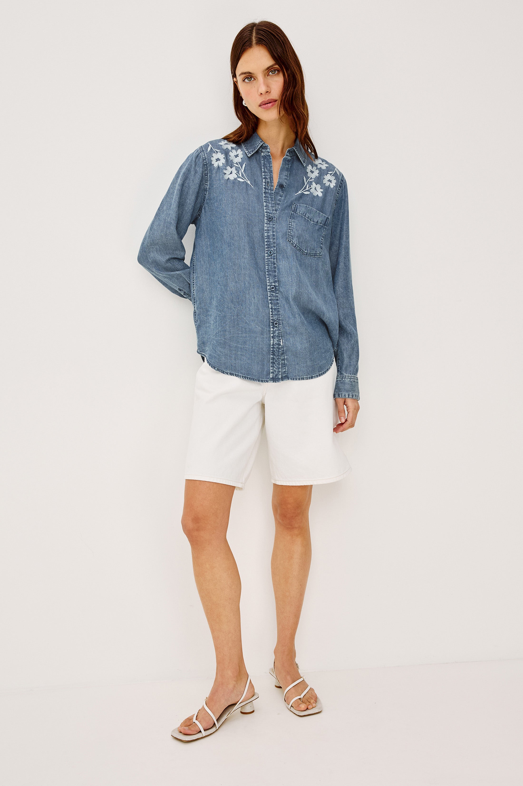 Ingrid Shirt - Fleur Embroidery