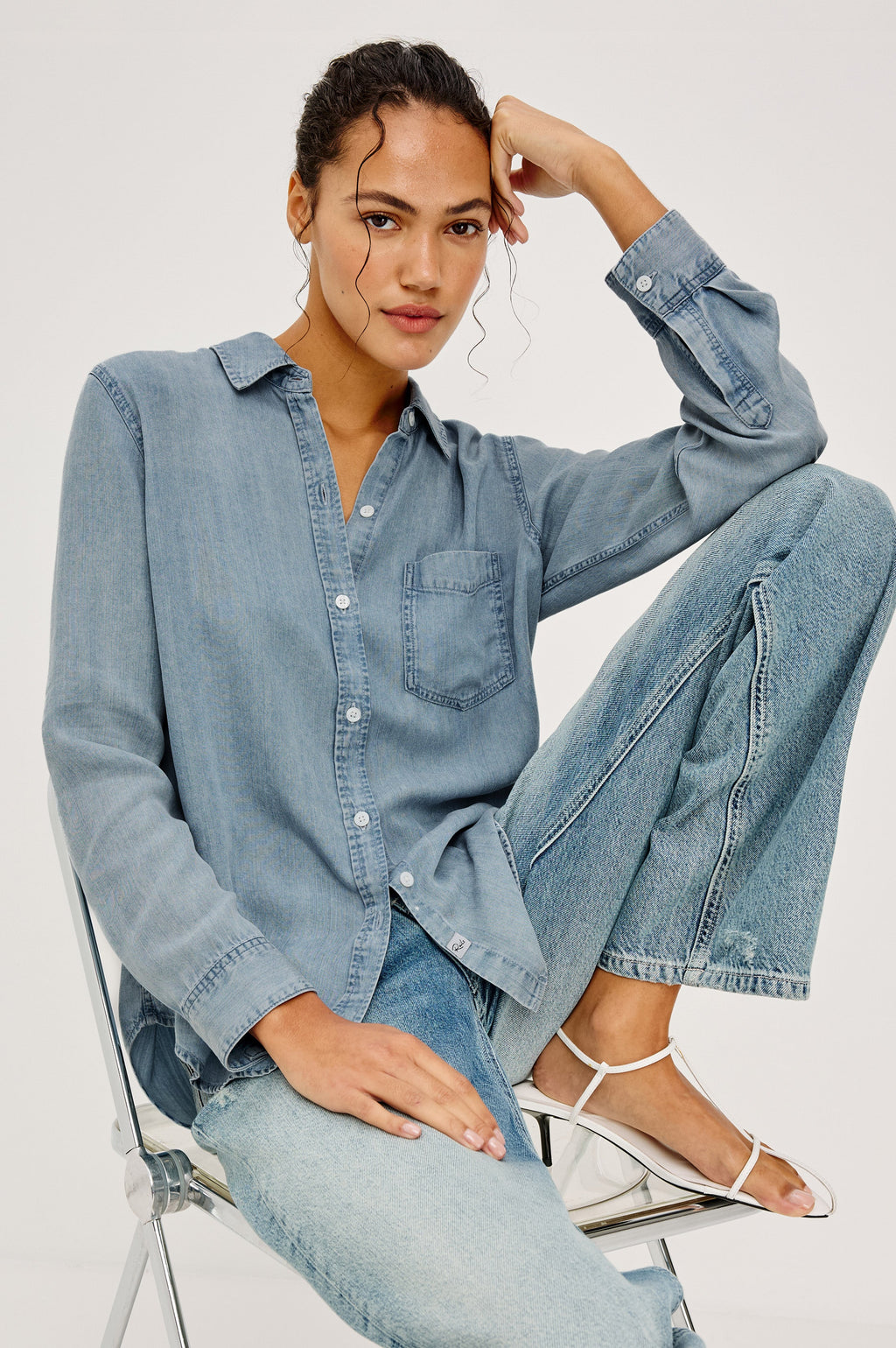 Ingrid Shirt - Med Vintage  Cloud Wash