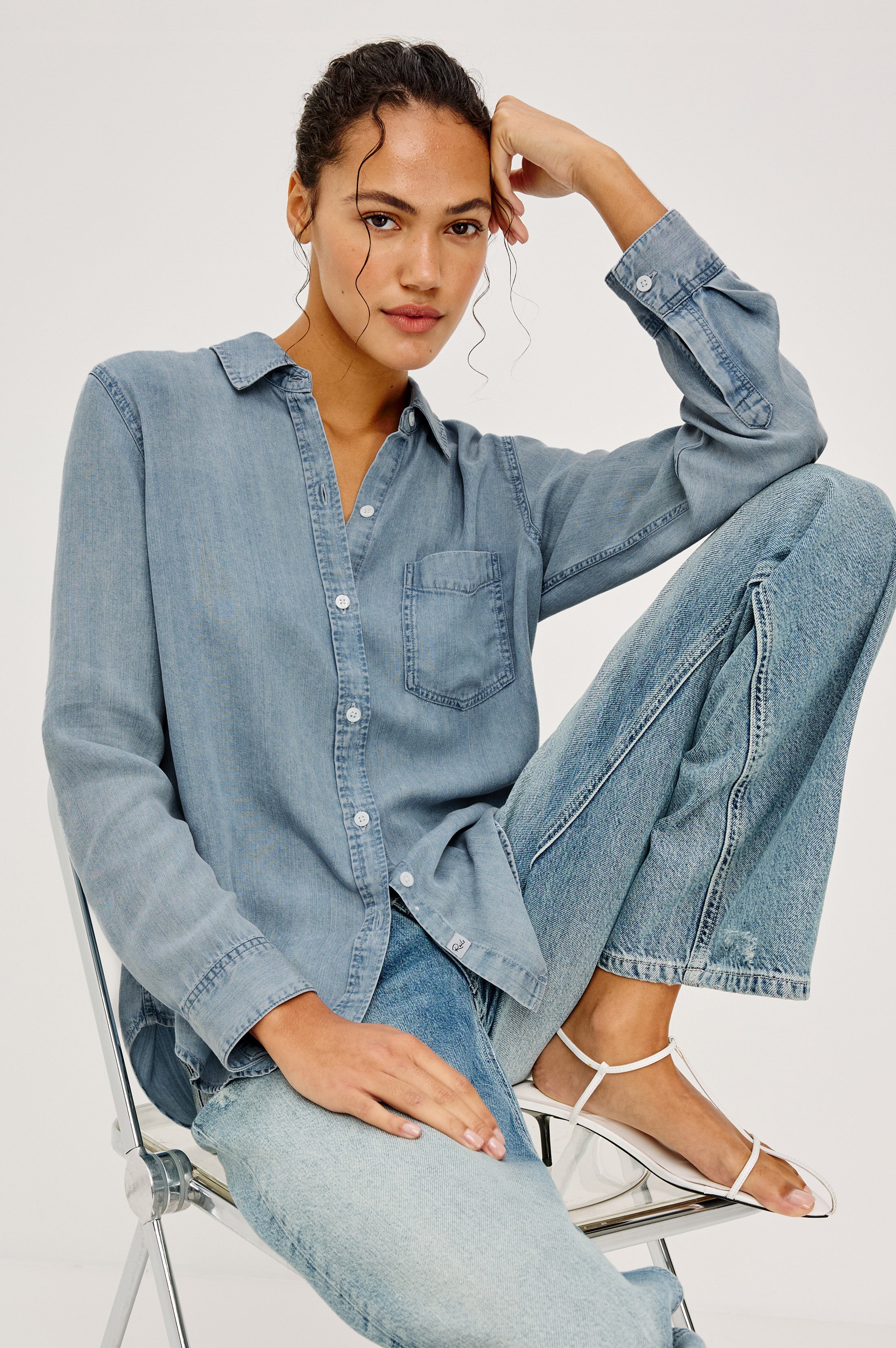 Ingrid Shirt - Med Vintage  Cloud Wash