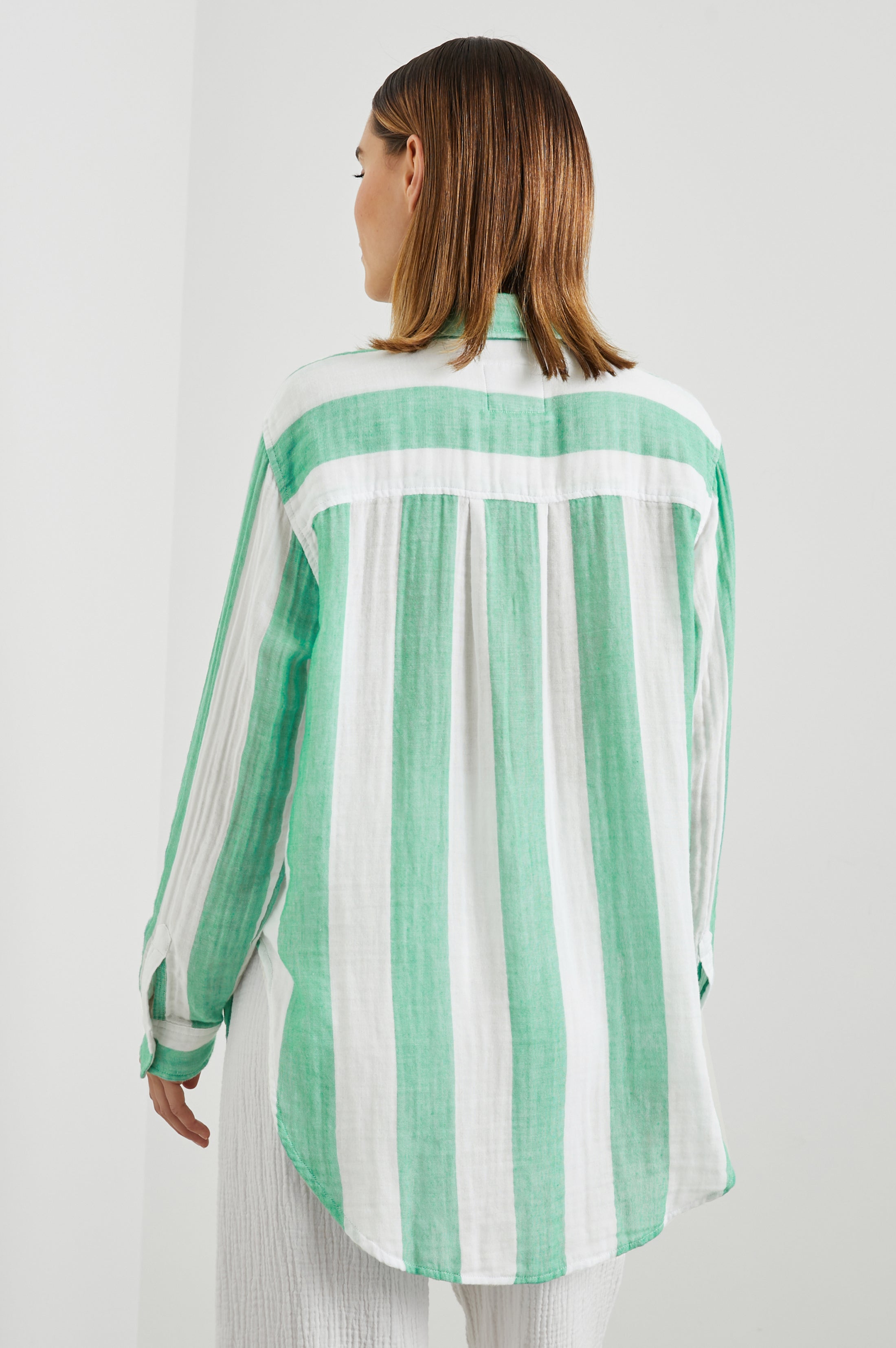 Jaylin Shirt - Jade Stripe
