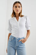 Jewel Top - White Rib