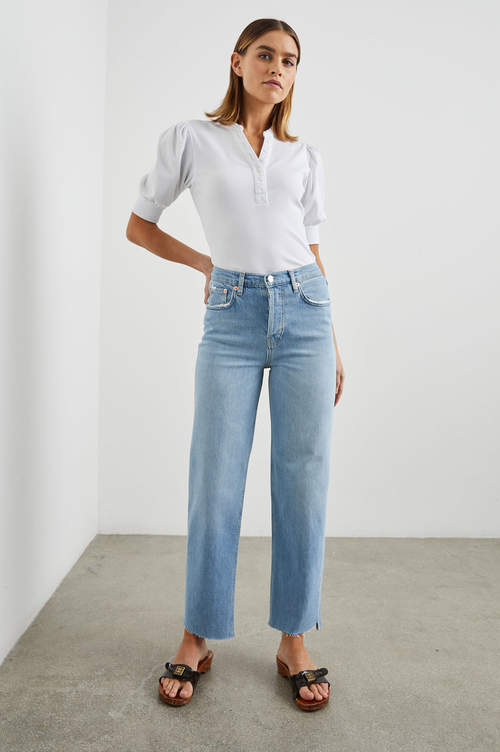 Jewel Top - White Rib