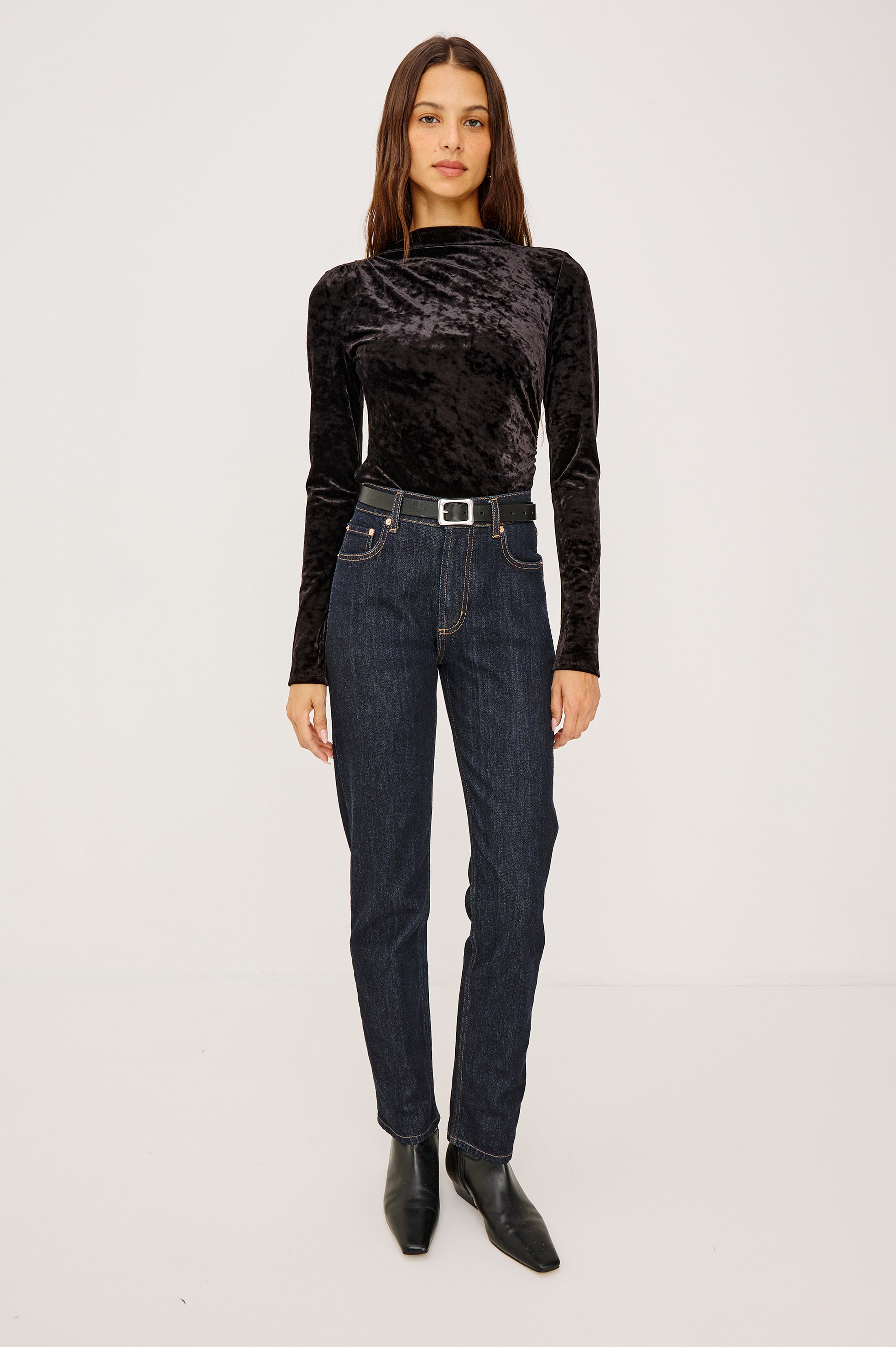 Joelle Top - Black Velvet