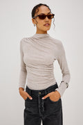 Joelle Top - Heather Oatmeal