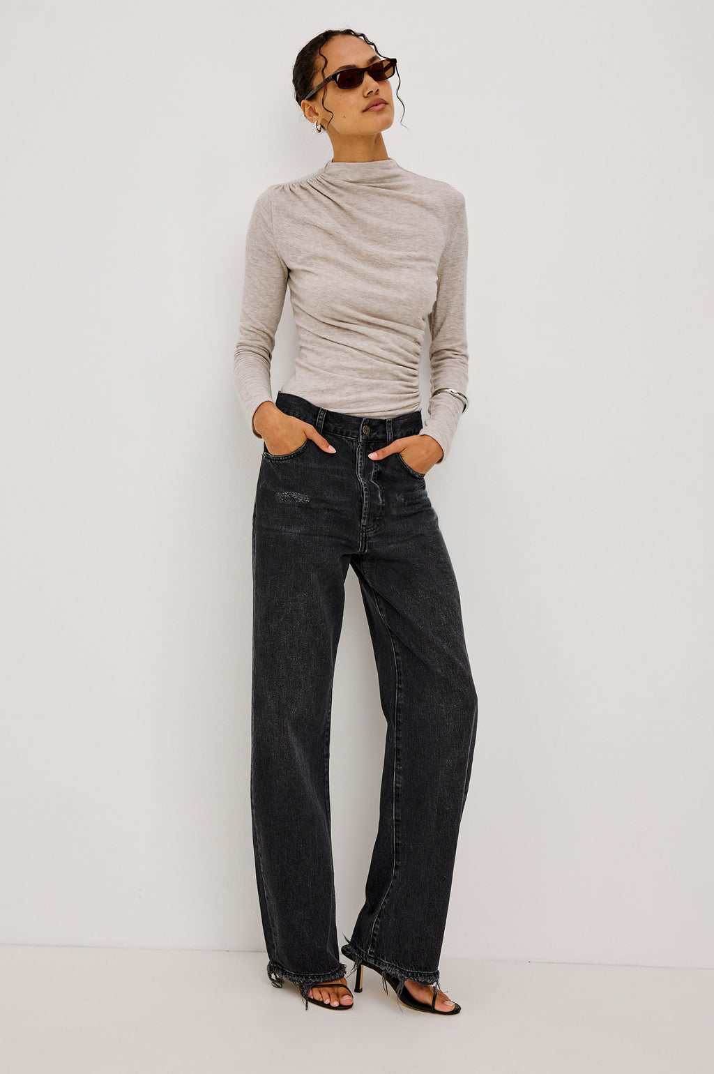 Joelle Top - Heather Oatmeal
