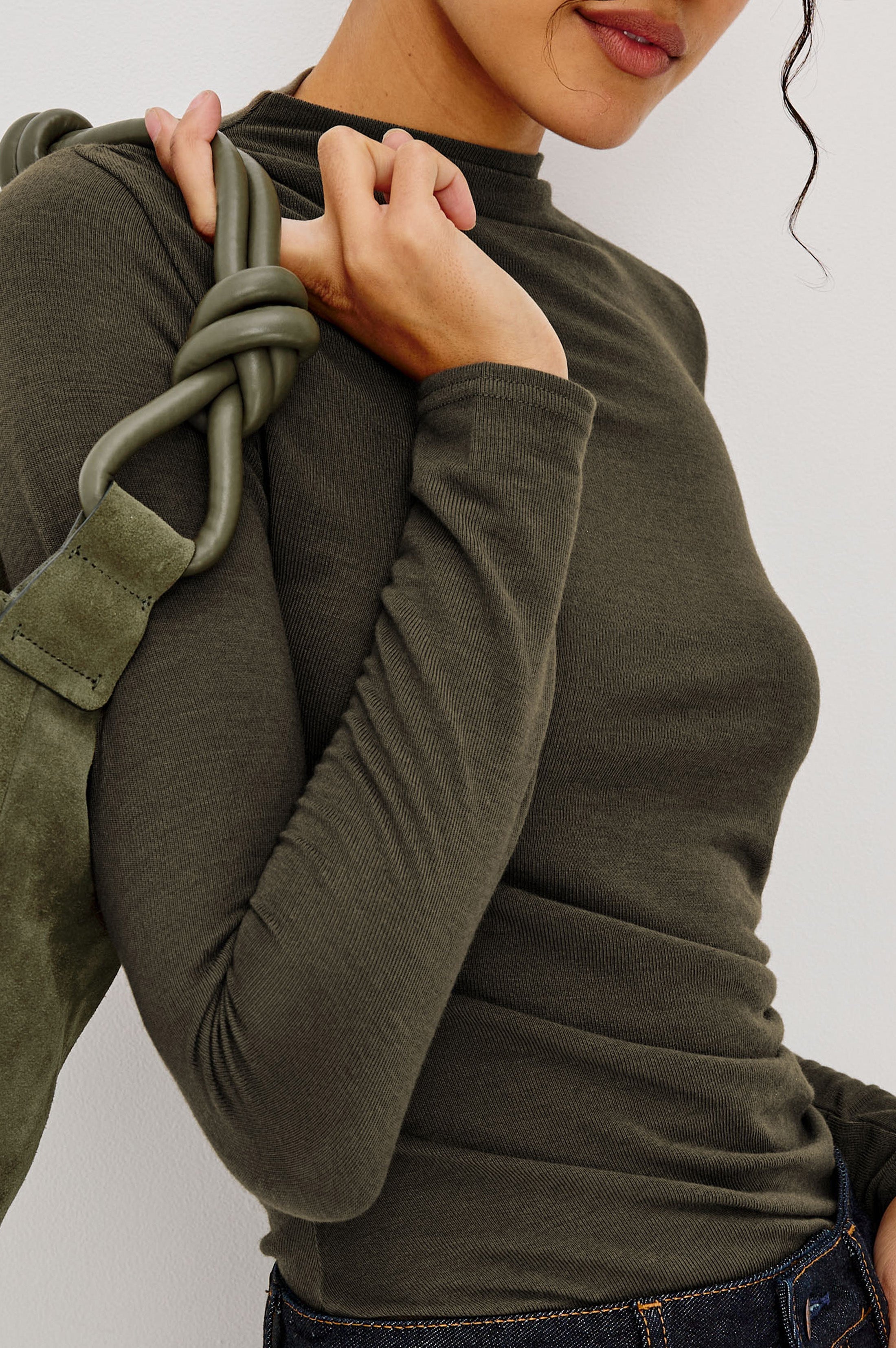 Joelle Top - Heather Olive
