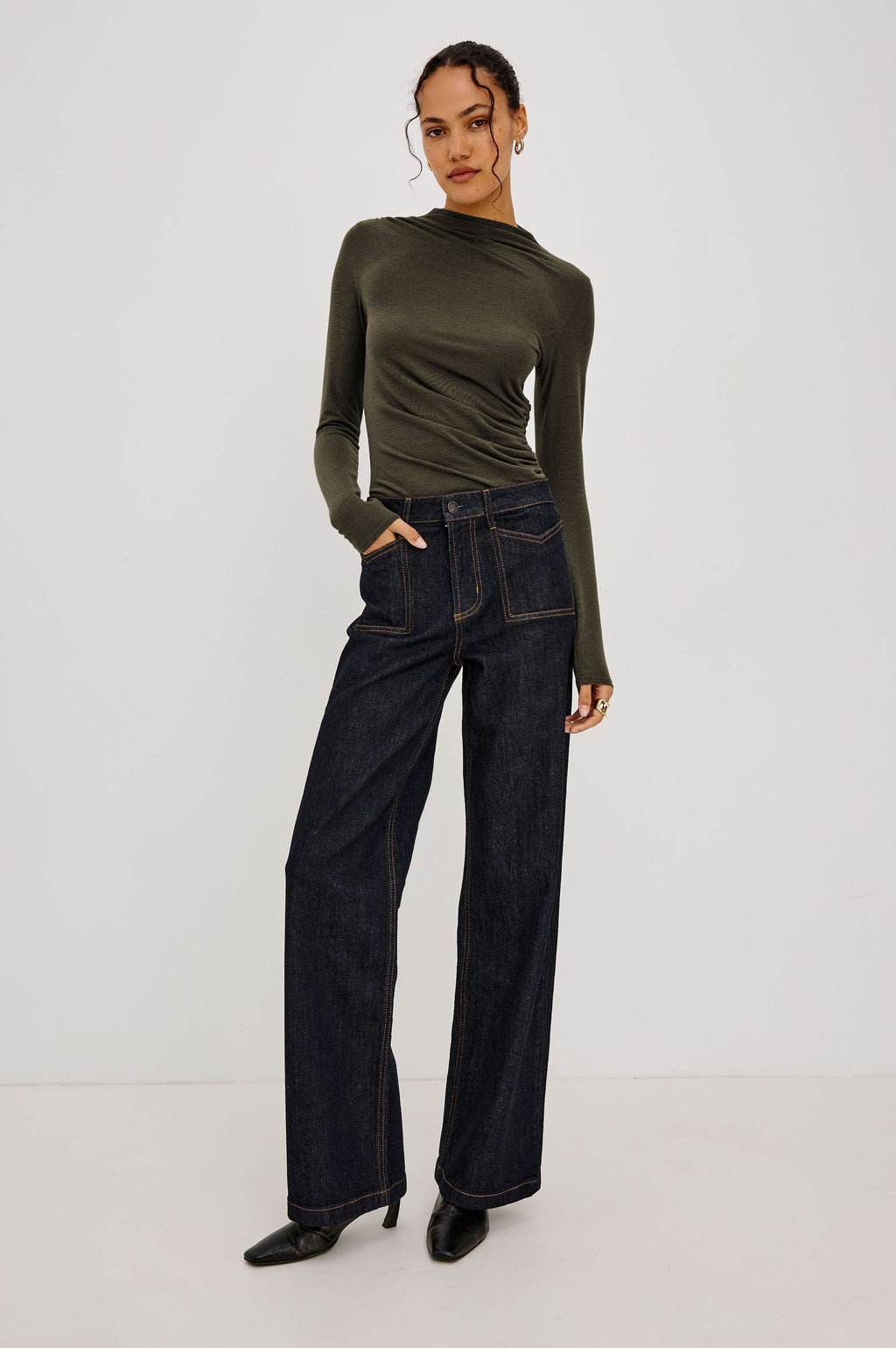 Joelle Top - Heather Olive