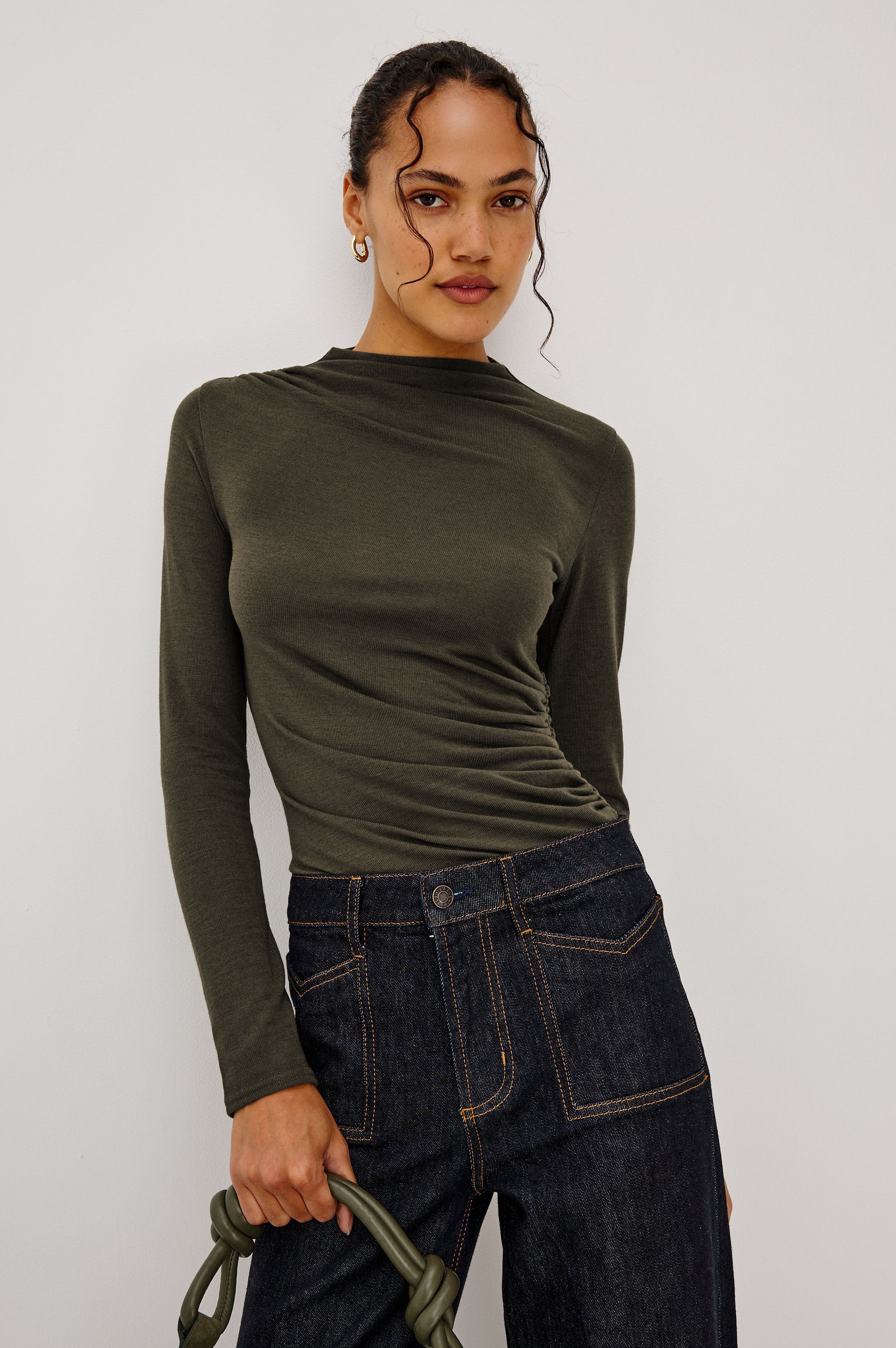 Joelle Top - Heather Olive