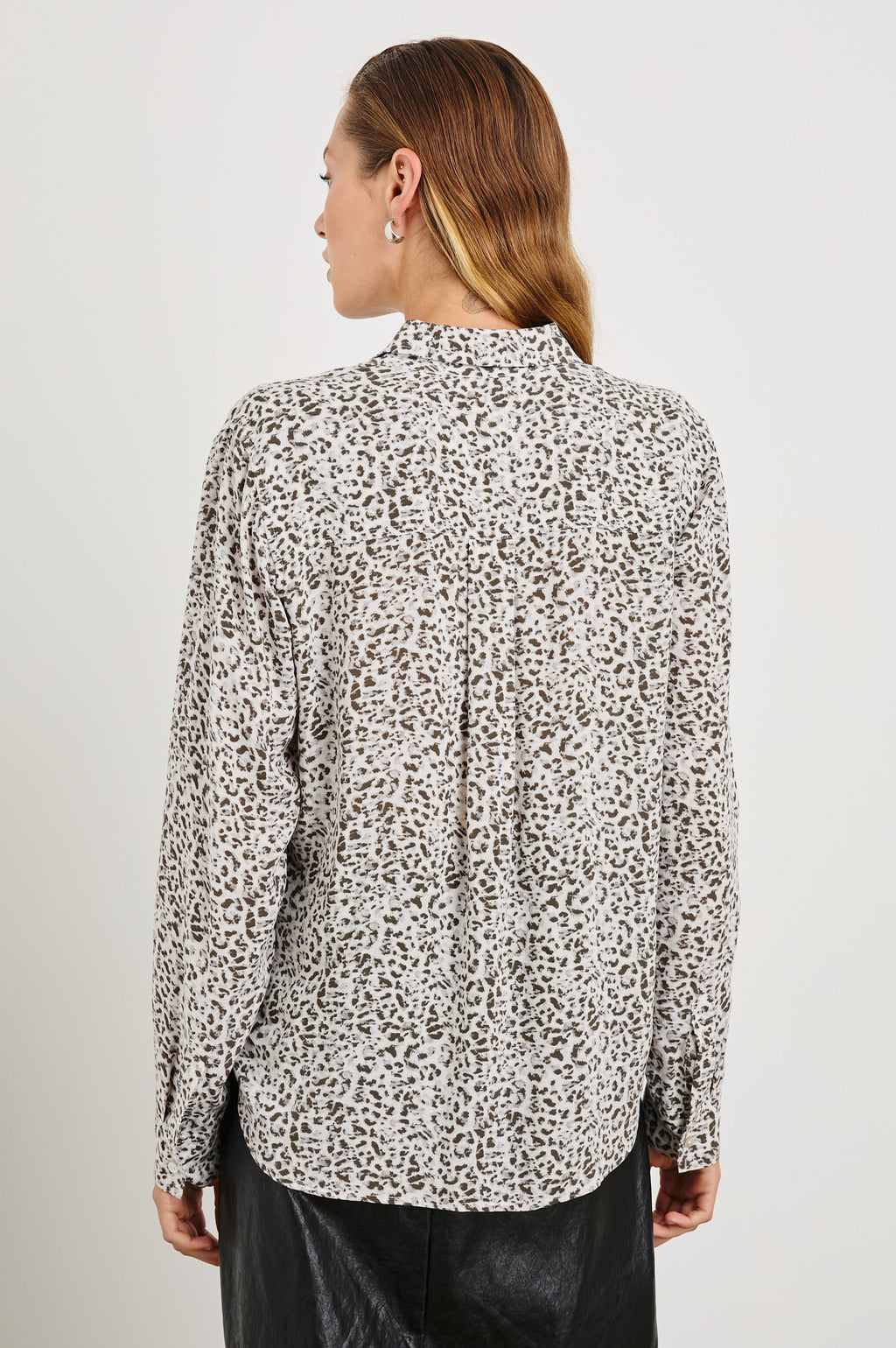 Josephine Shirt - Charcoal Watercolor Cheetah
