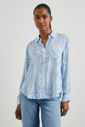 Josephine Shirt - Aqua Mixed Animals