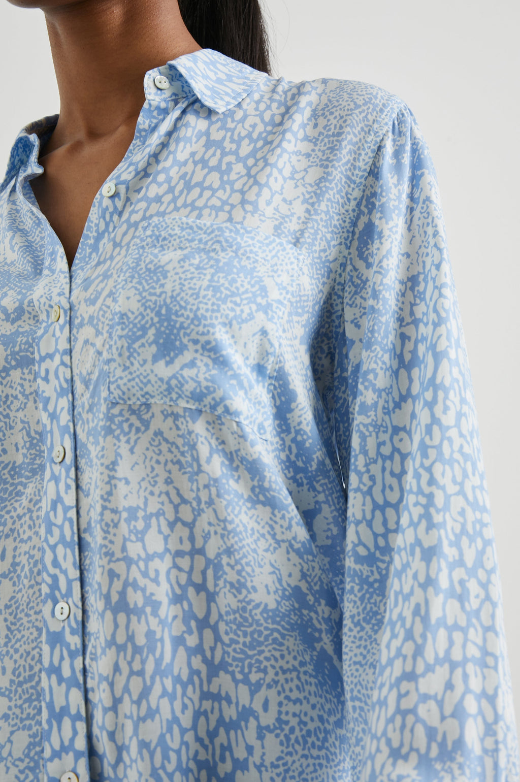 Josephine Shirt - Aqua Mixed Animals