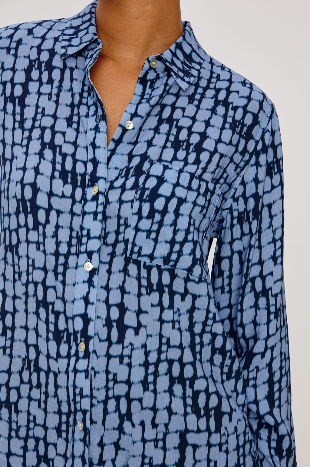 Josephine Shirt - Indigo Shibori