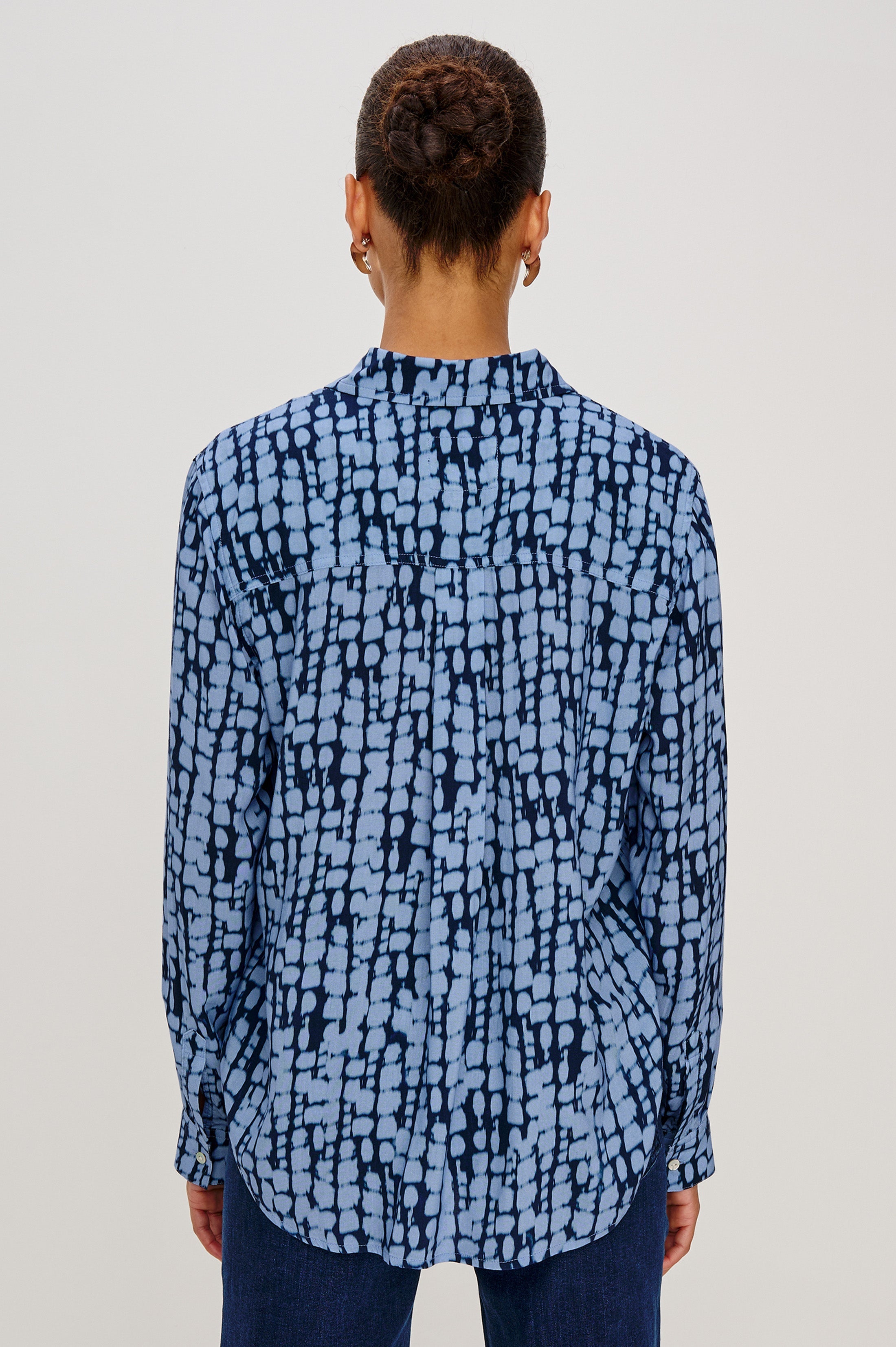 Josephine Shirt - Indigo Shibori