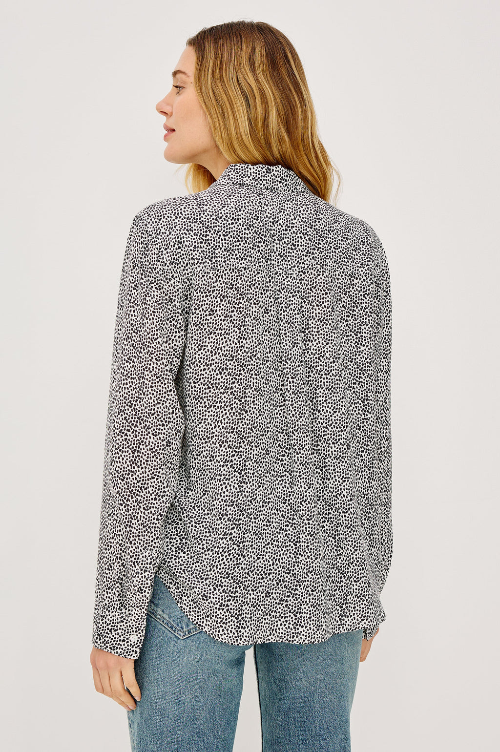 Josephine Shirt - Ivory Micro Spots