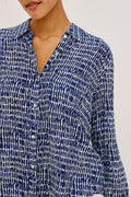 Josephine Shirt - Navy Pebbled