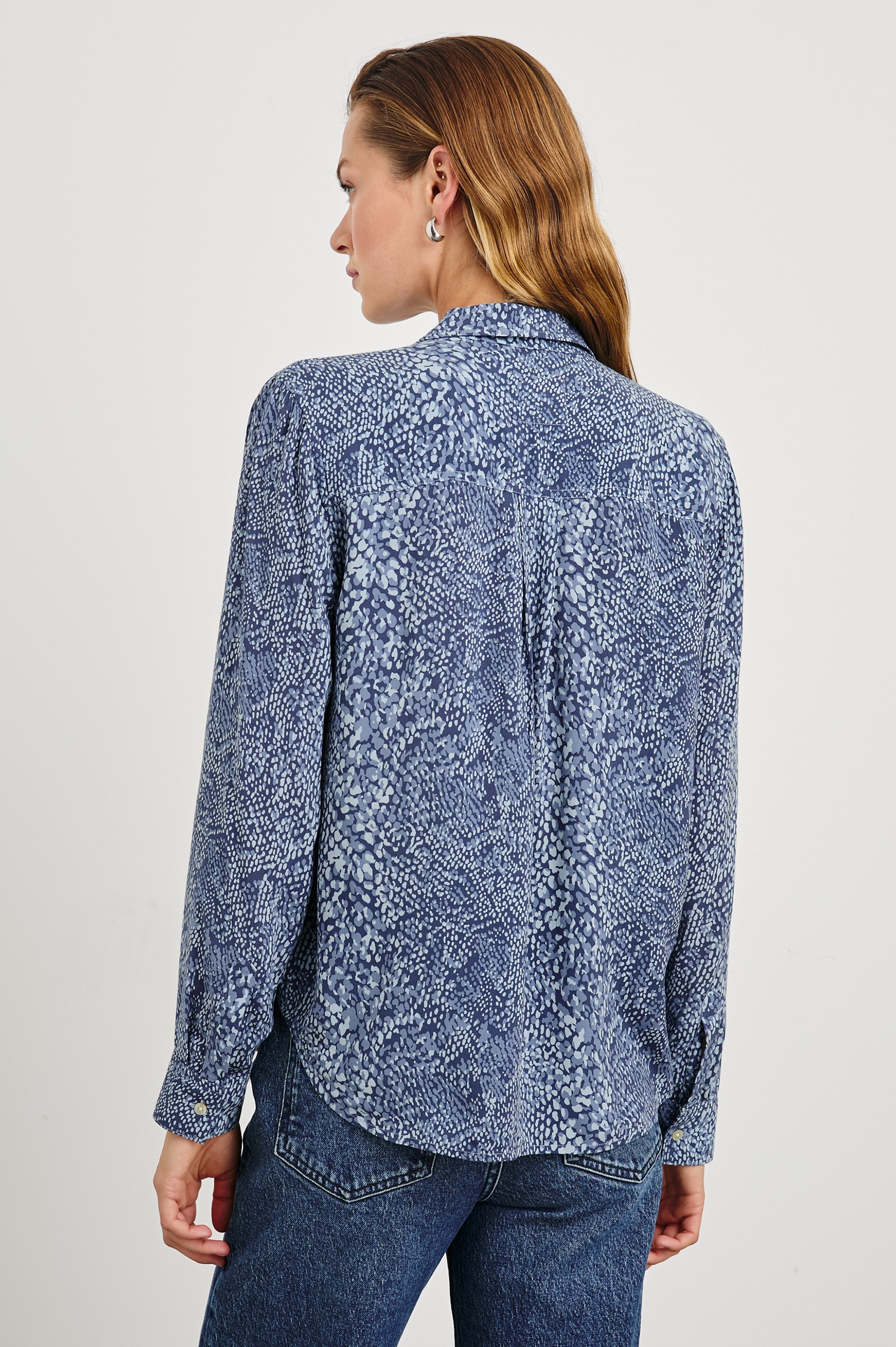 Josephine Shirt - Navy Python