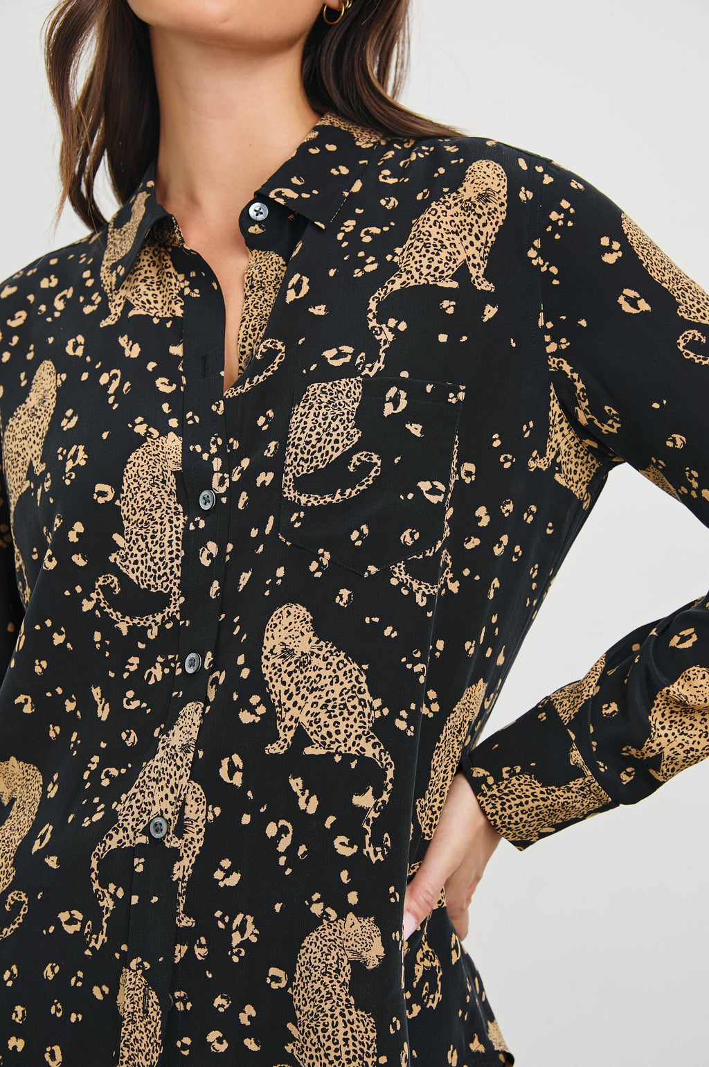 Kate Shirt - Noir Leopard