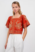 Laine Top - Terracotta