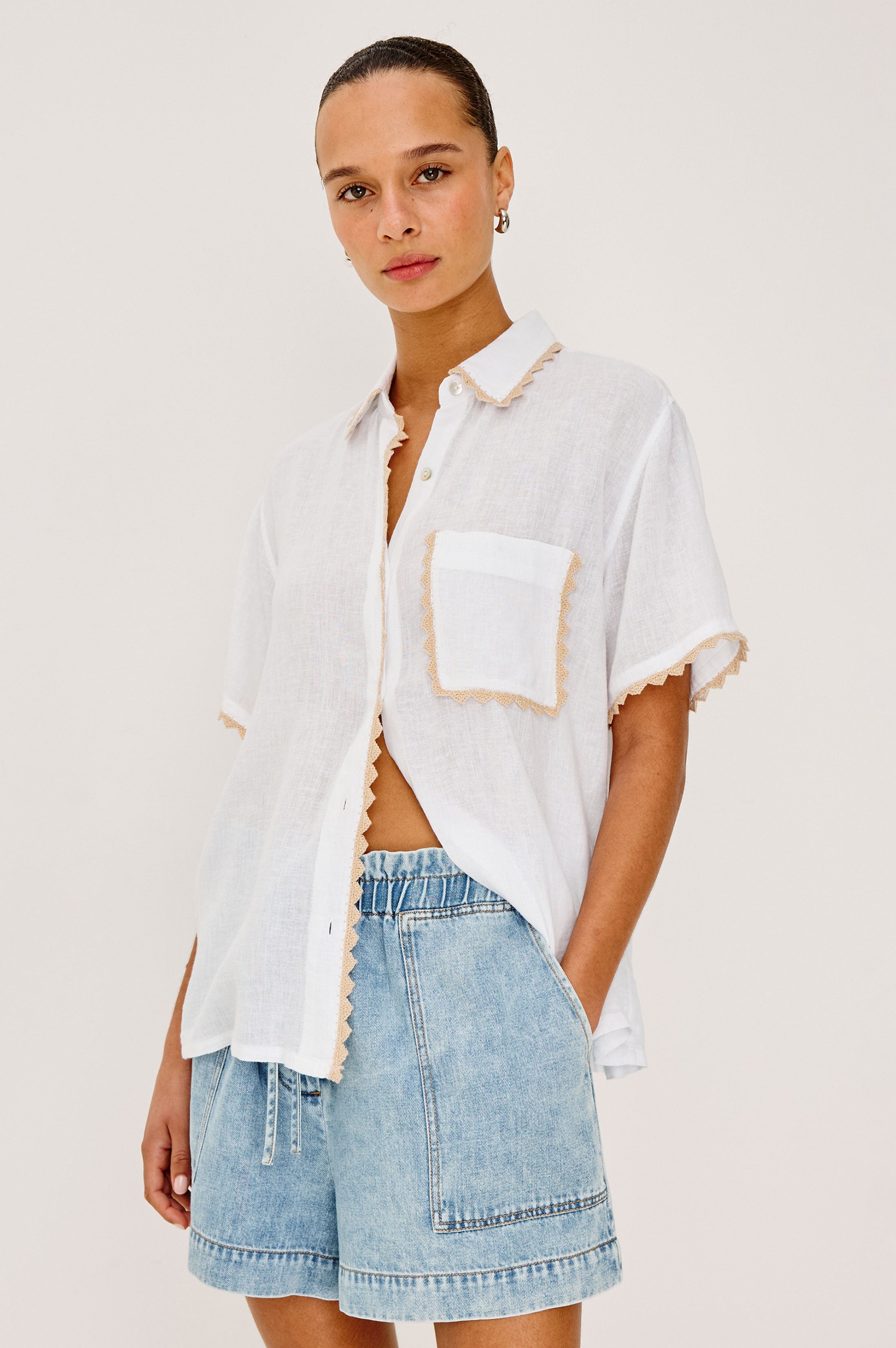 Lea Shirt - Natural Crochet