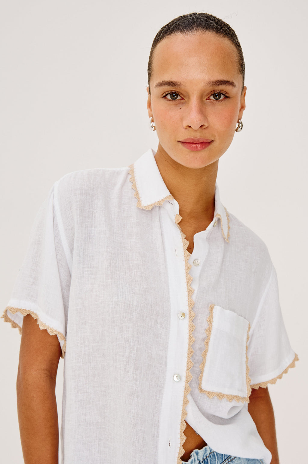 Lea Shirt - Natural Crochet