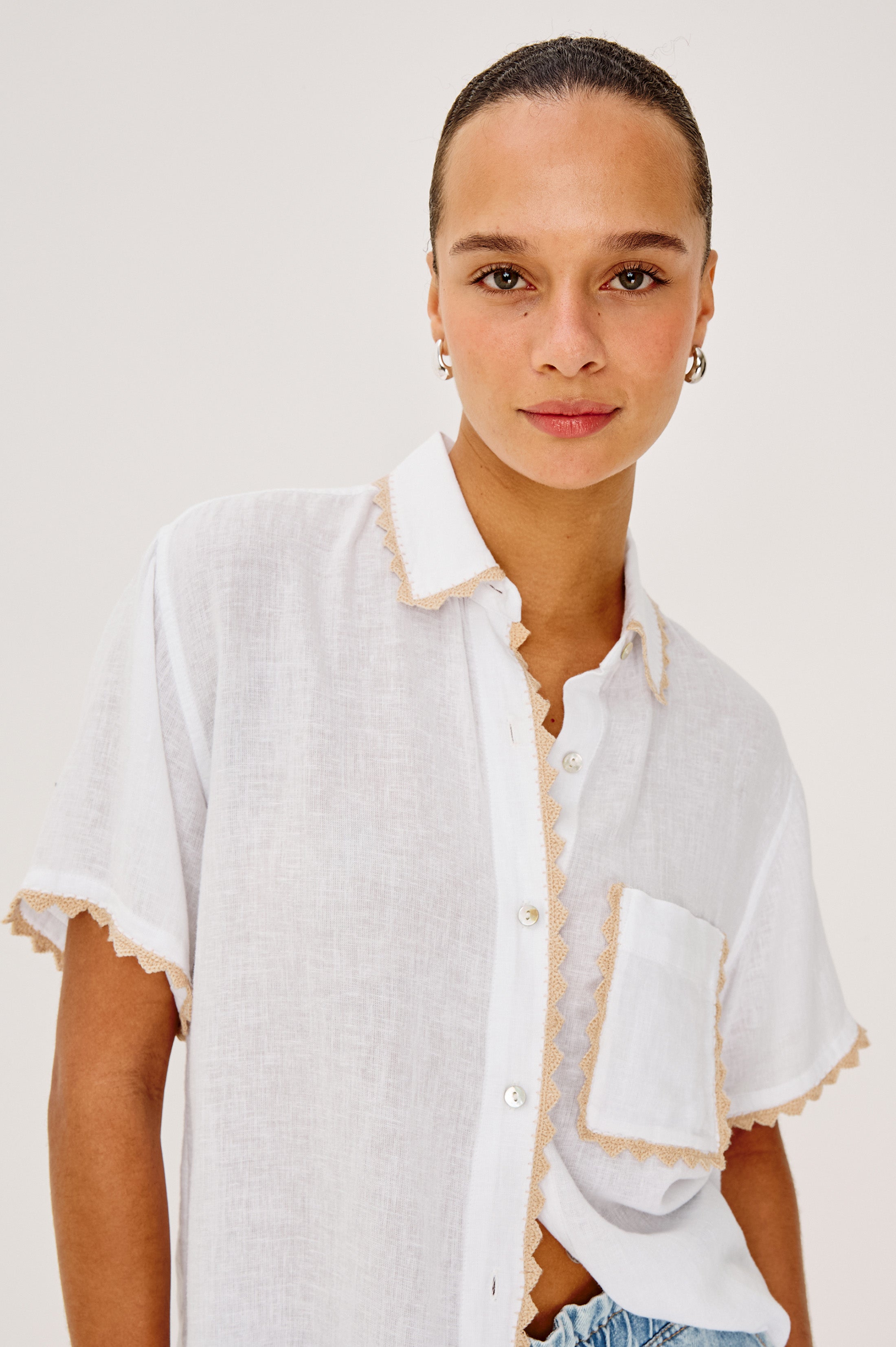 Lea Shirt - Natural Crochet