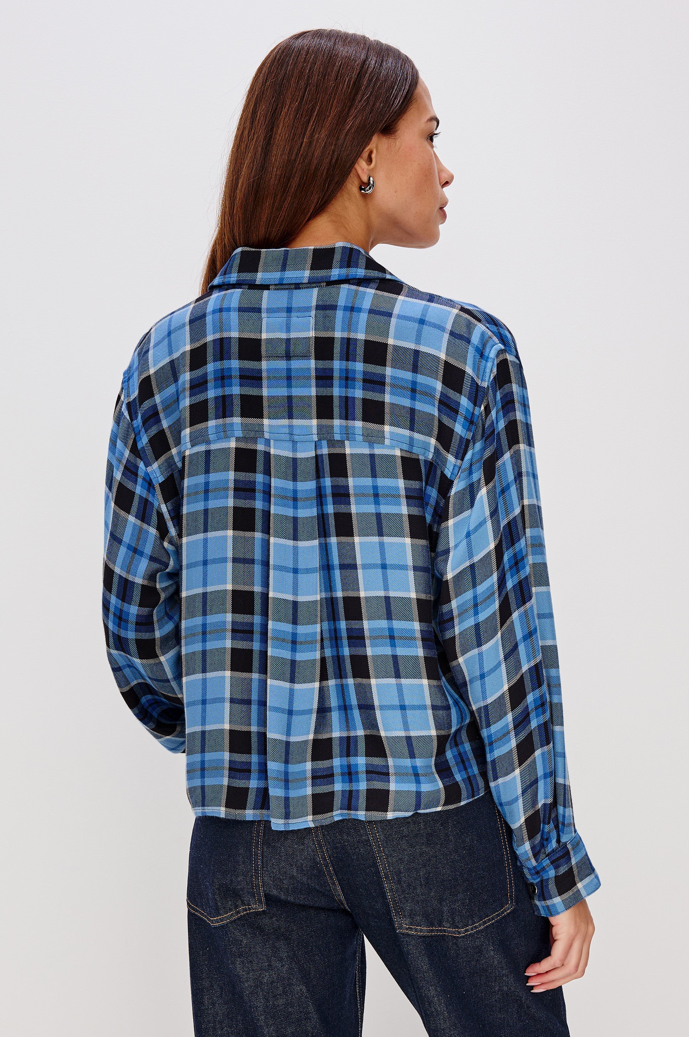 Malin Shirt - Midnight Blue White
