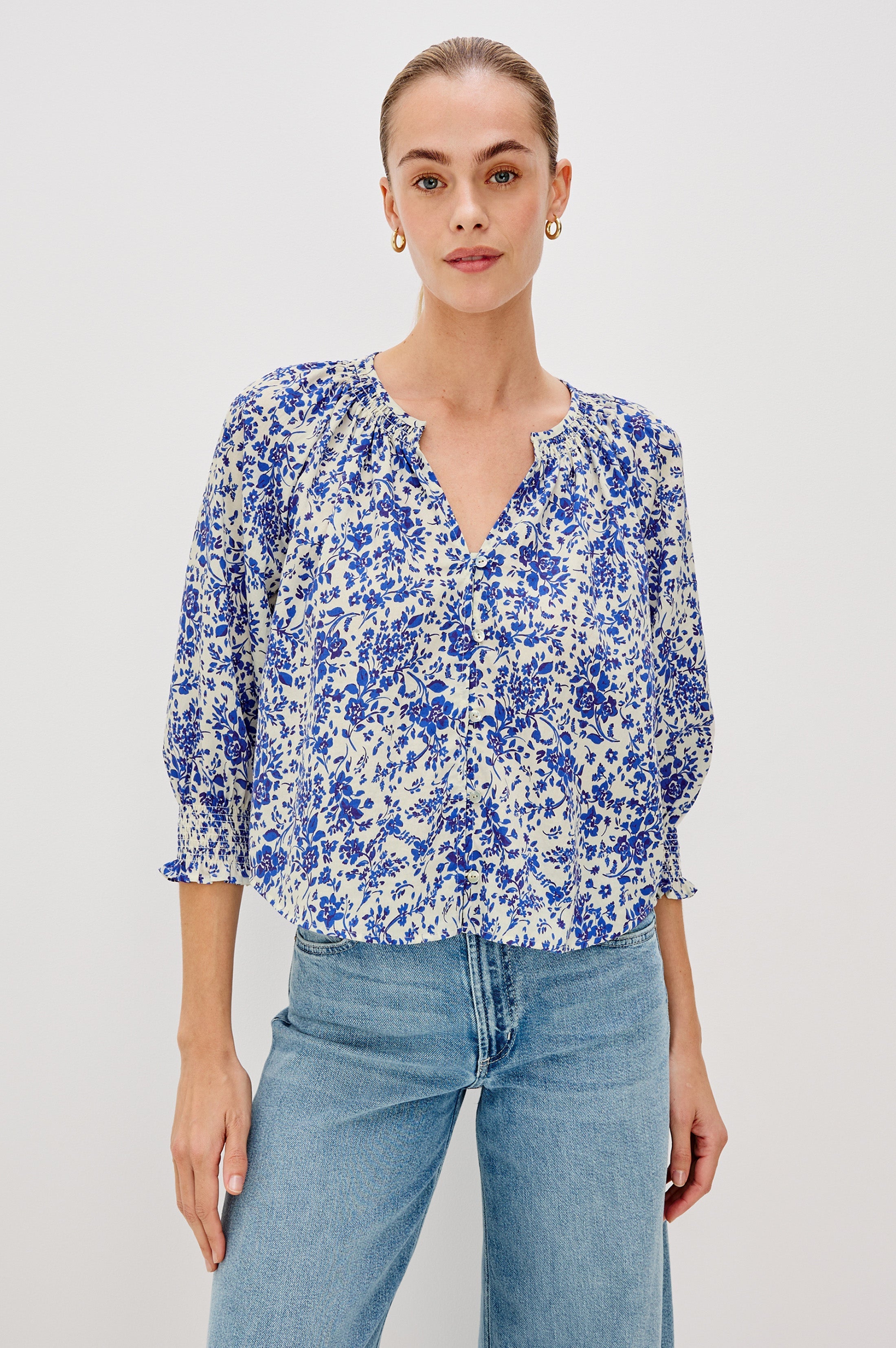 Mariah Shirt - Blue Marguerite