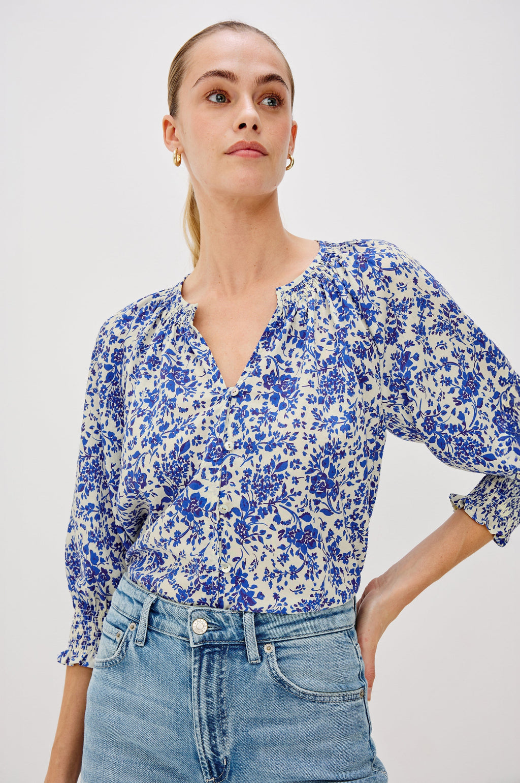 Mariah Shirt - Blue Marguerite