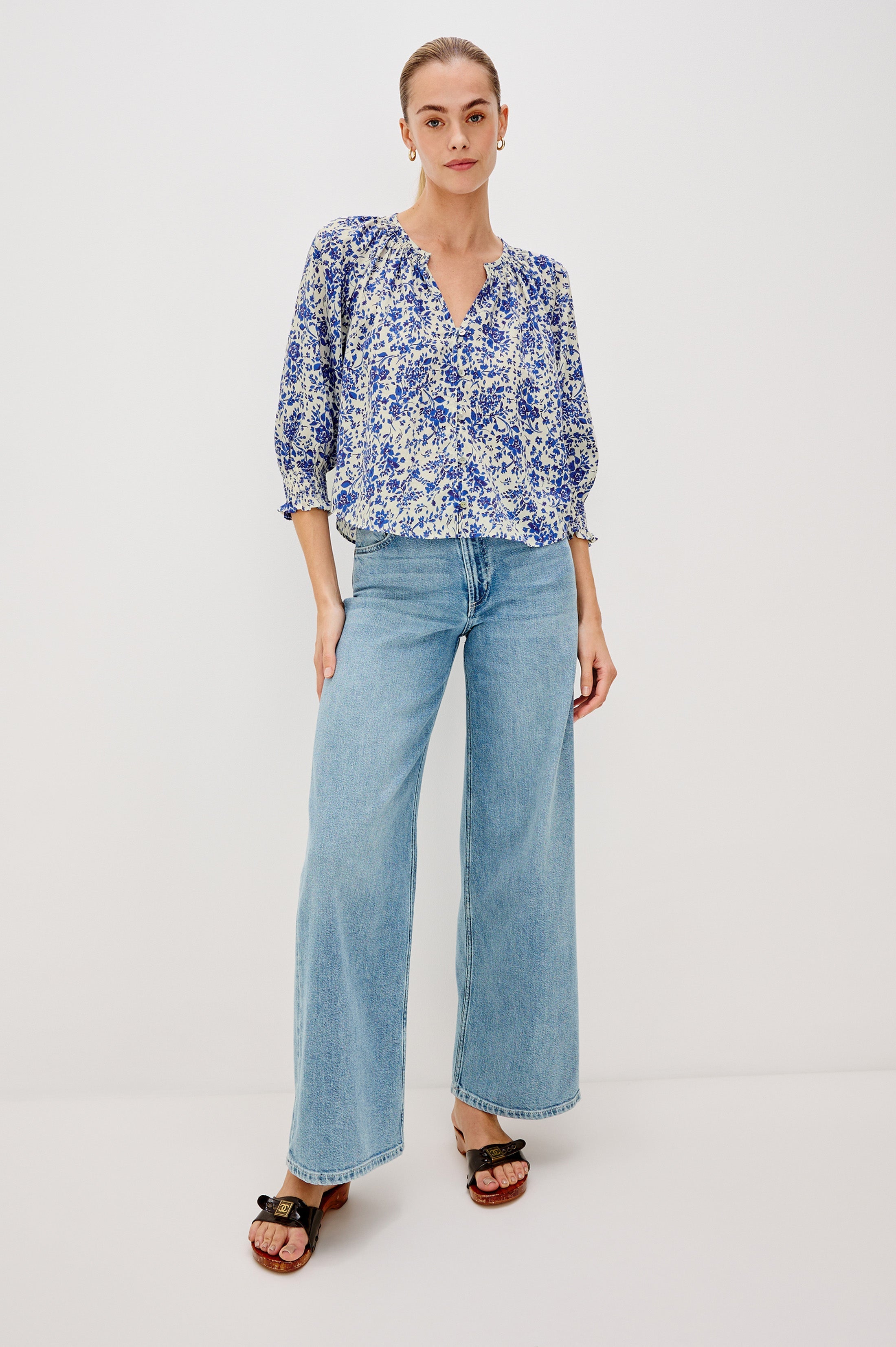 Mariah Shirt - Blue Marguerite