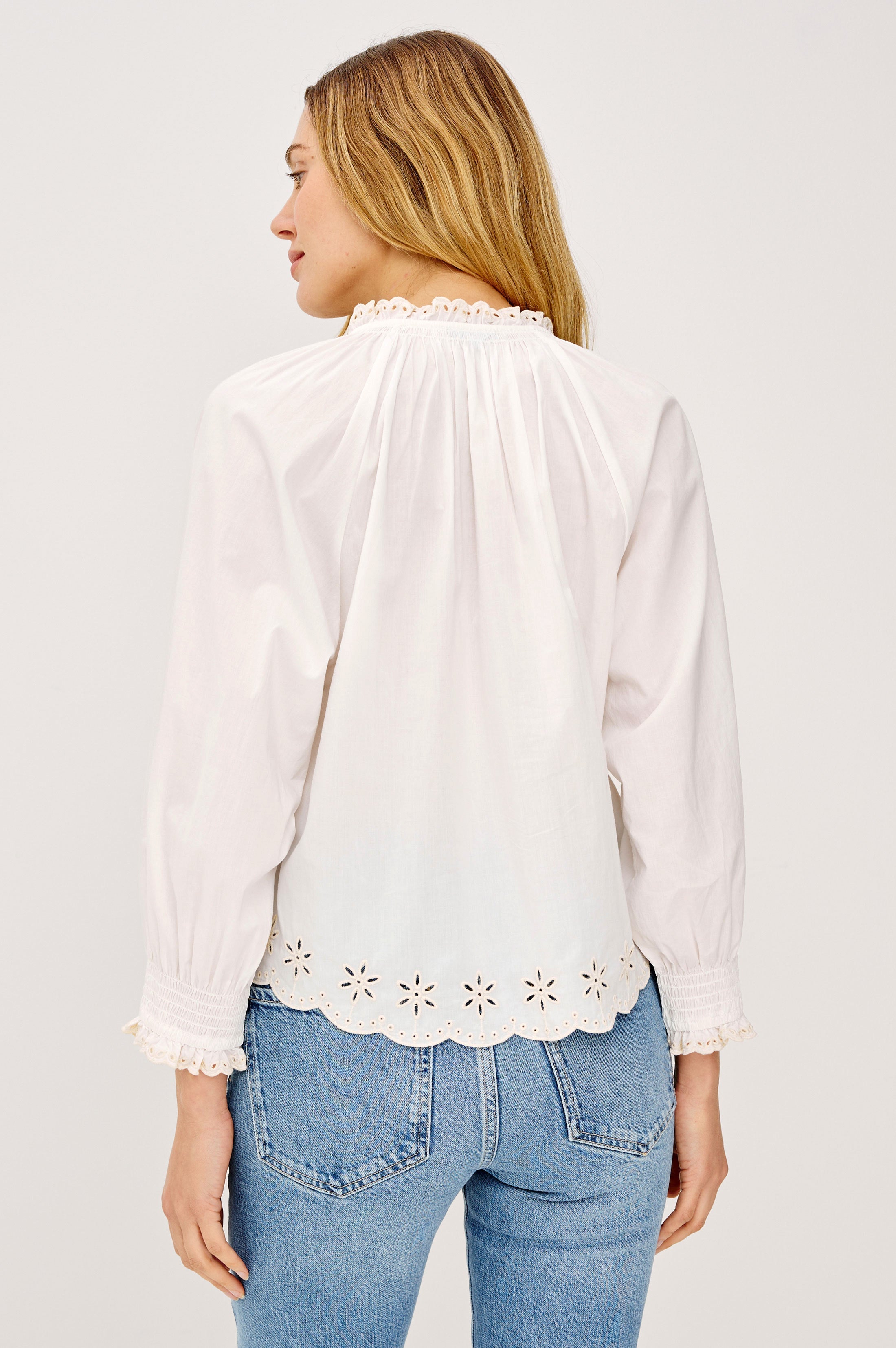 Mariah Shirt - Oat Embroidery
