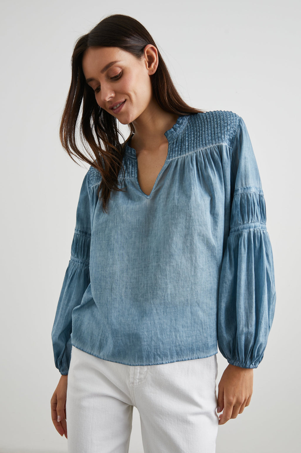 Marli Top - Faded Blue