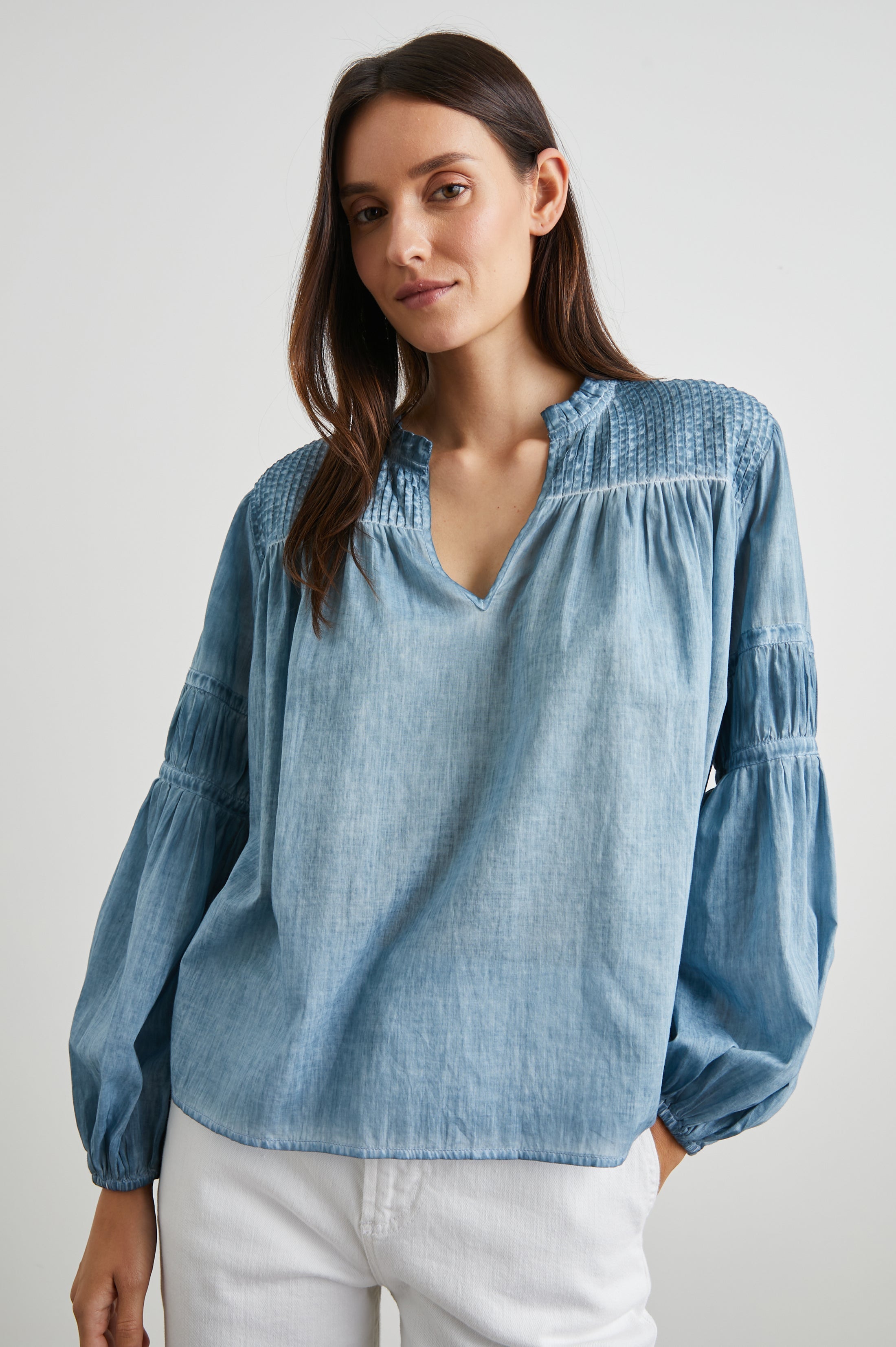 Marli Top - Faded Blue