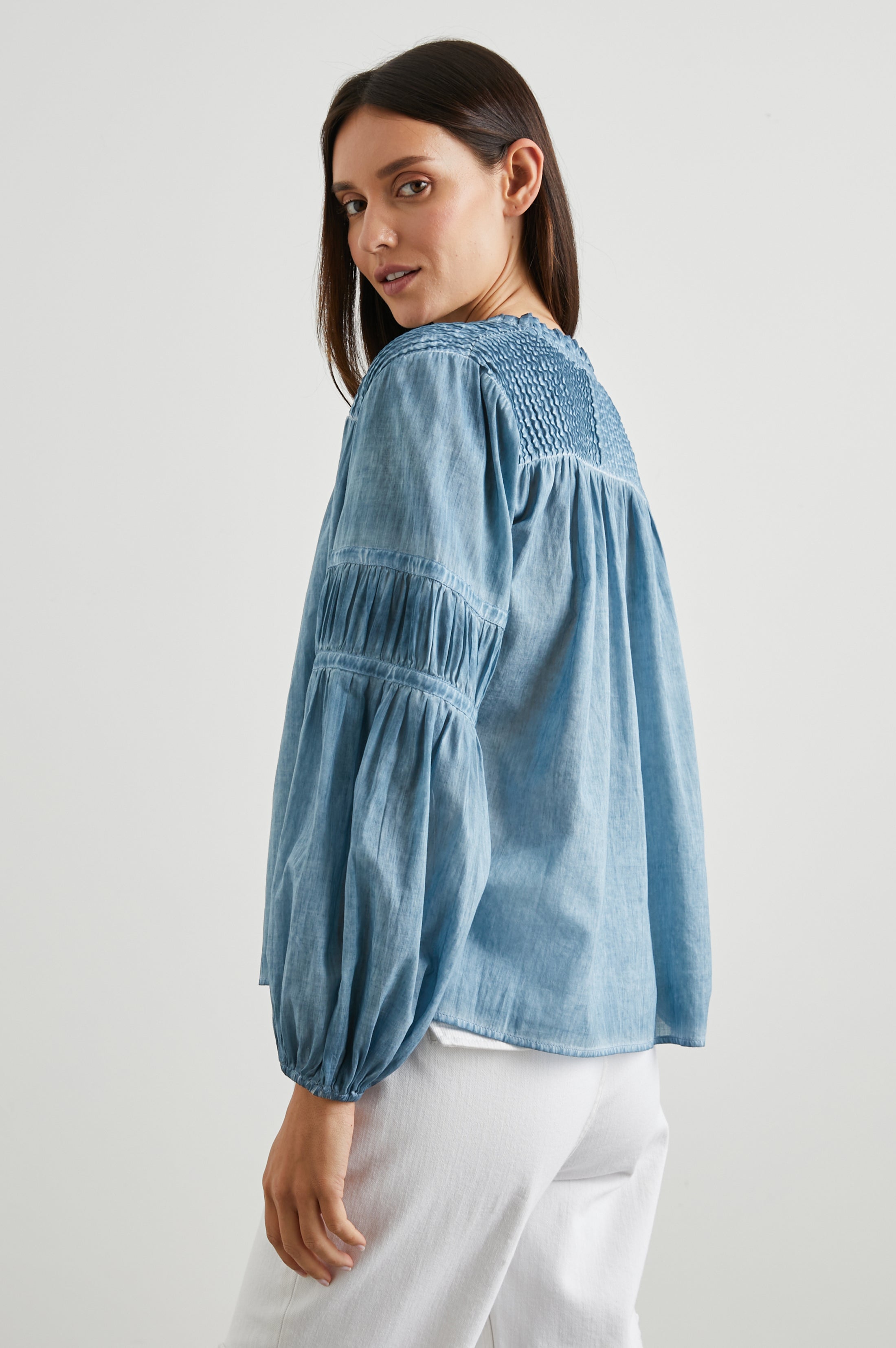 Marli Top - Faded Blue