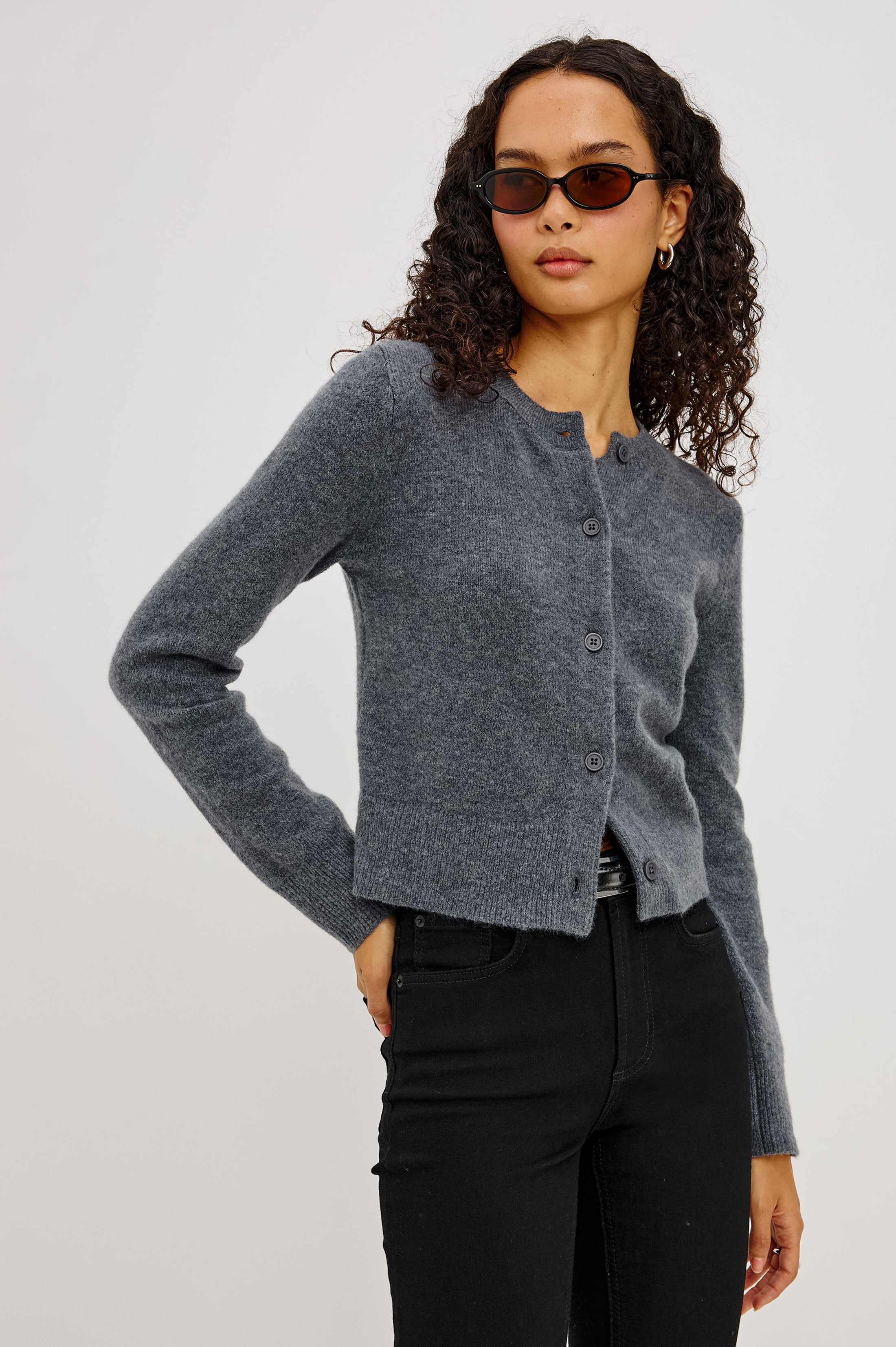 Matilda Cardigan - Charcoal