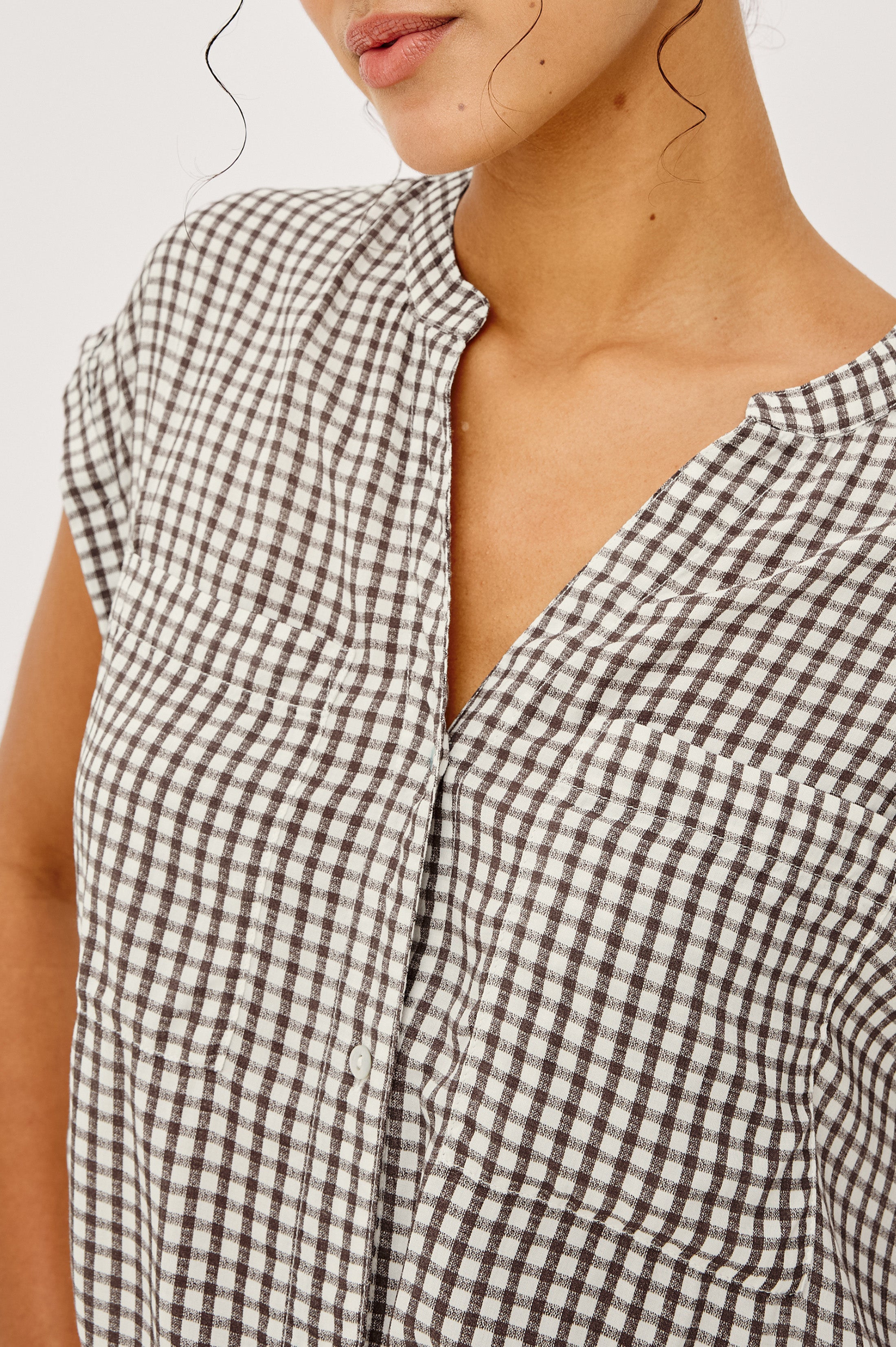 Mel Shirt - Espresso Gingham