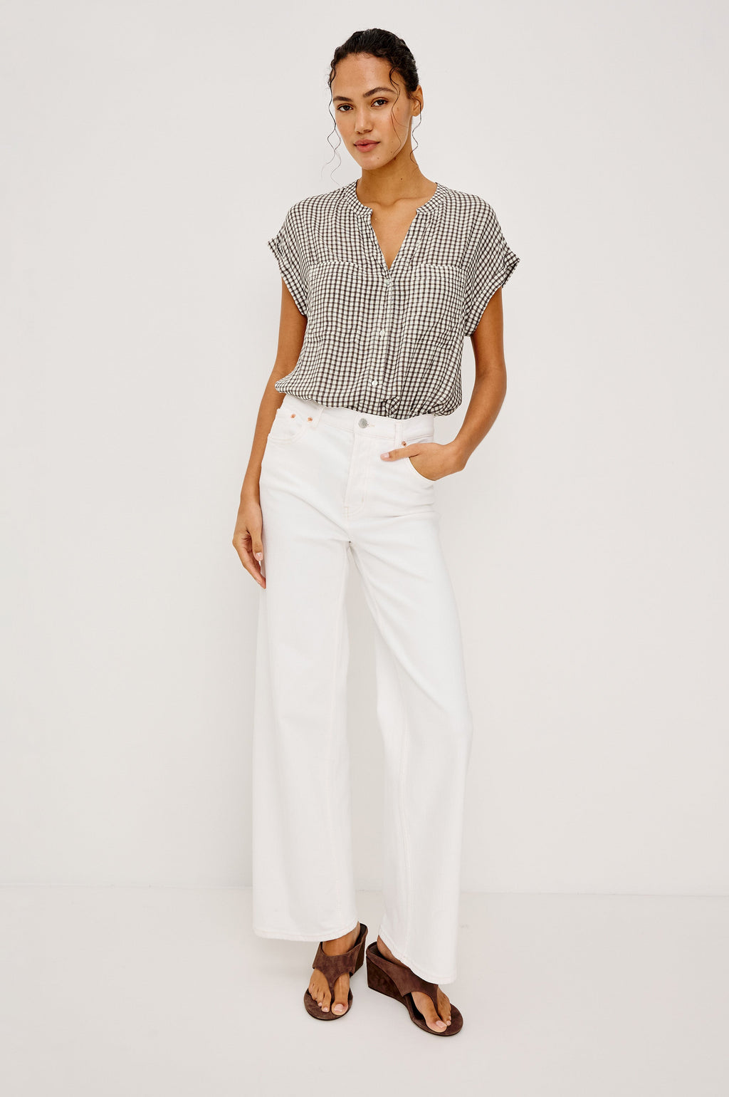 Mel Shirt - Espresso Gingham
