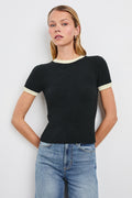 Meredith Top - Black Ivory