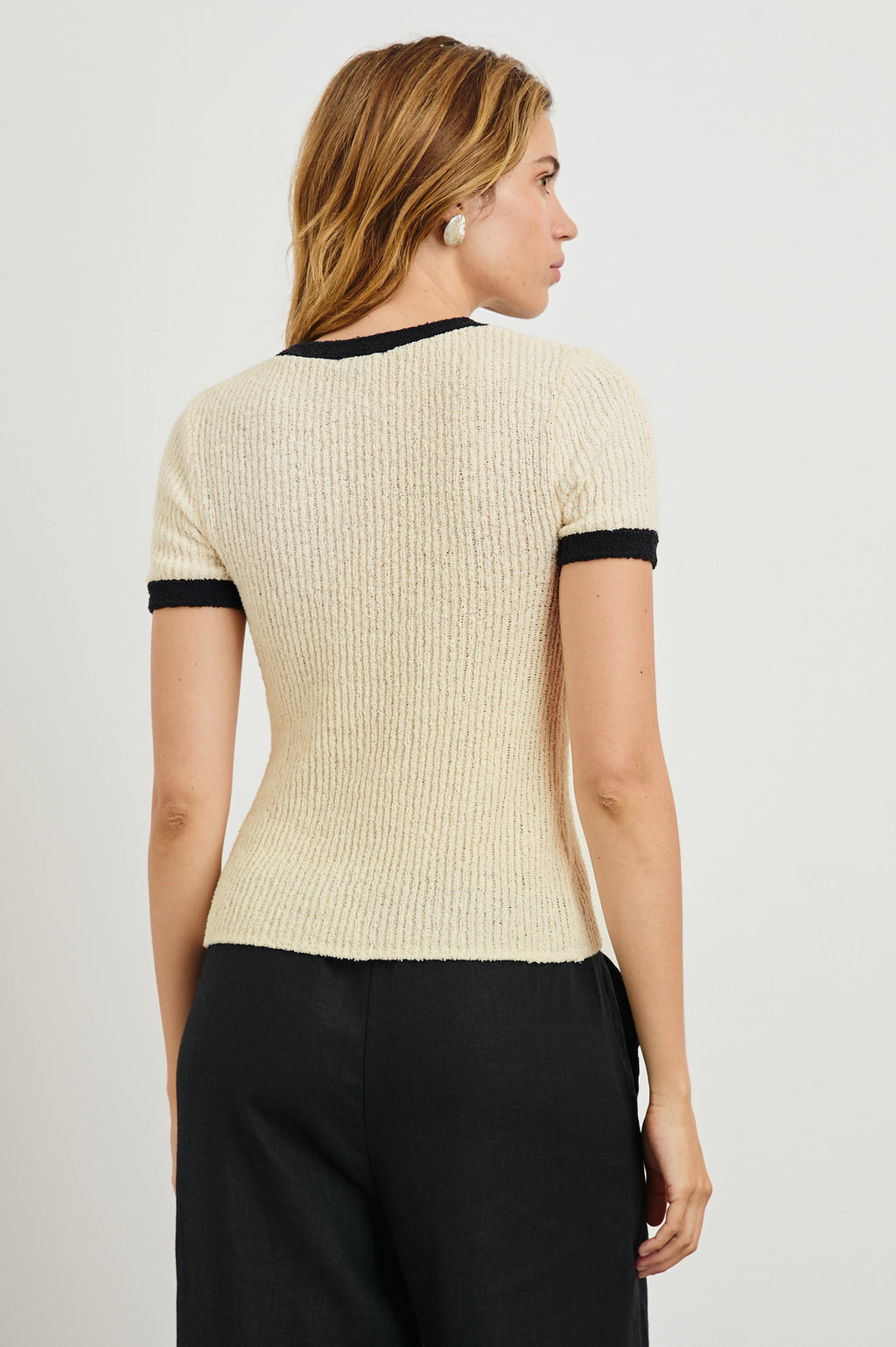 Meredith Top - Ivory Black