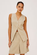 Mylah Vest - Almond