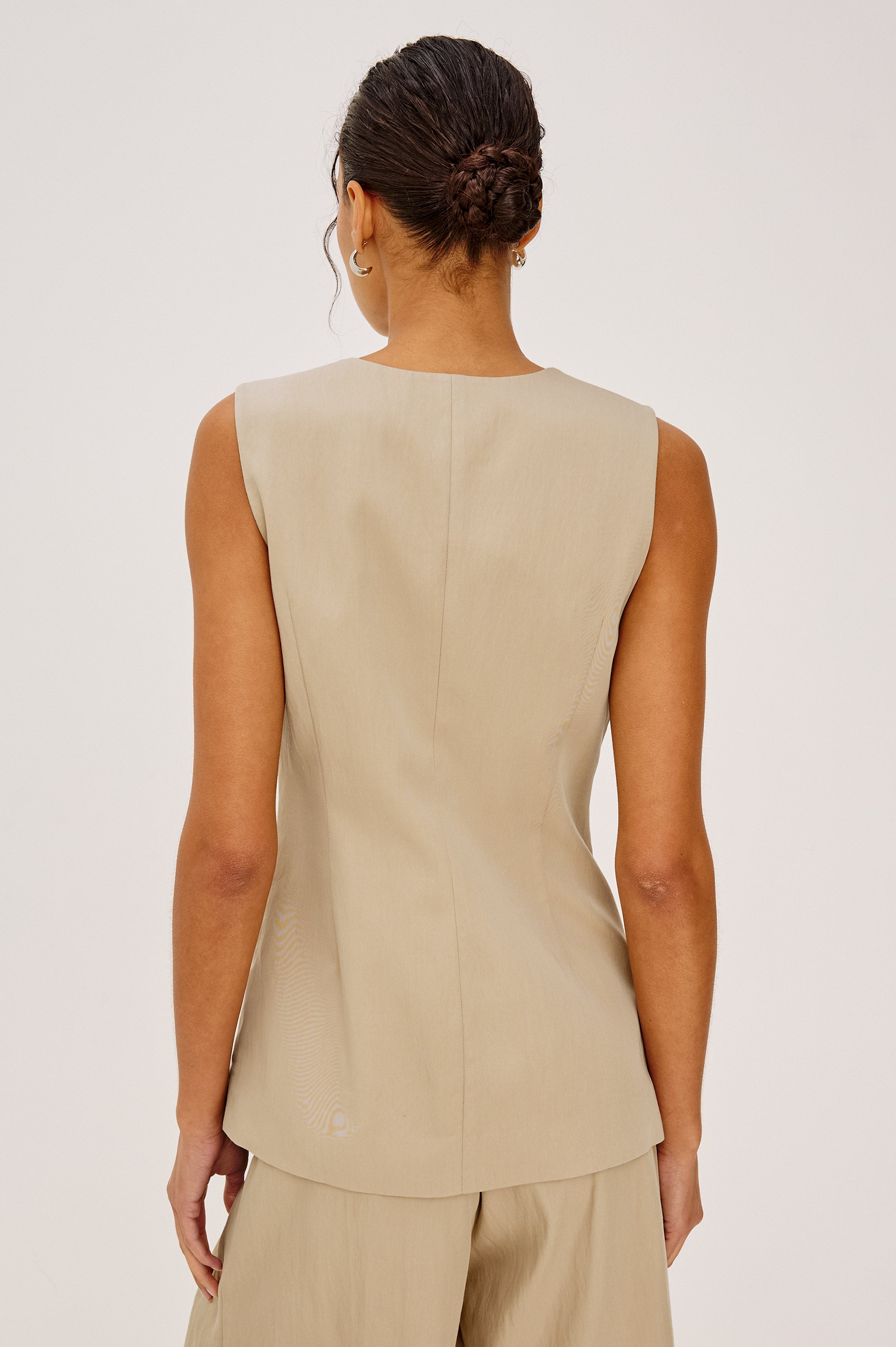Mylah Vest - Almond