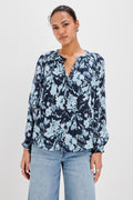 Nessie Top - Indigo Blossoms
