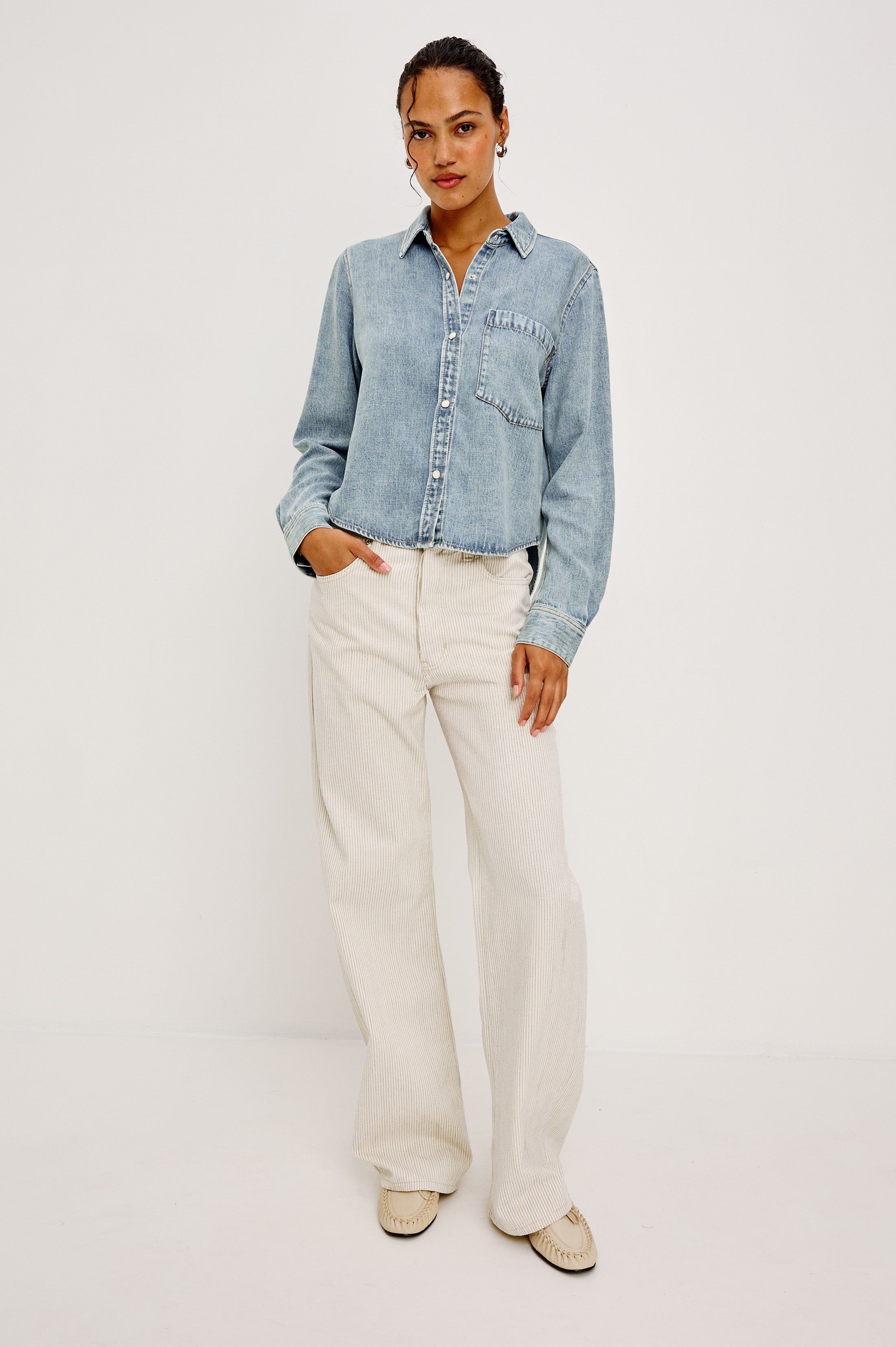 Noa Shirt - Faded Indigo