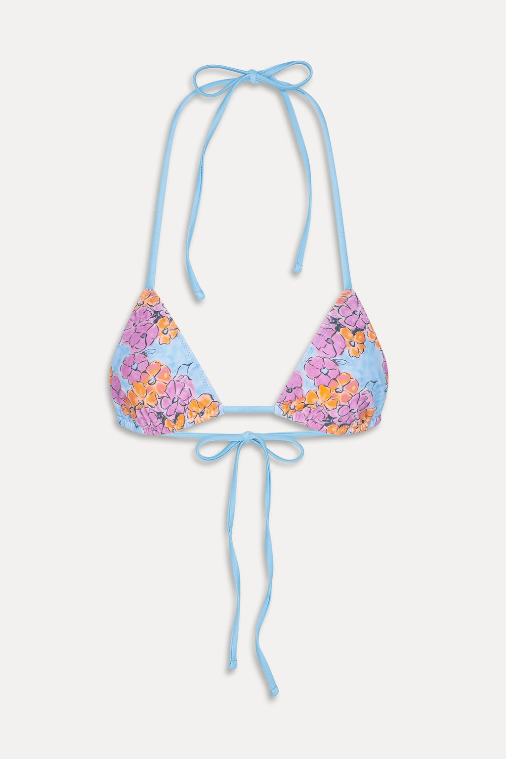 Nick Floral Triangle Bikini Top - Color Me